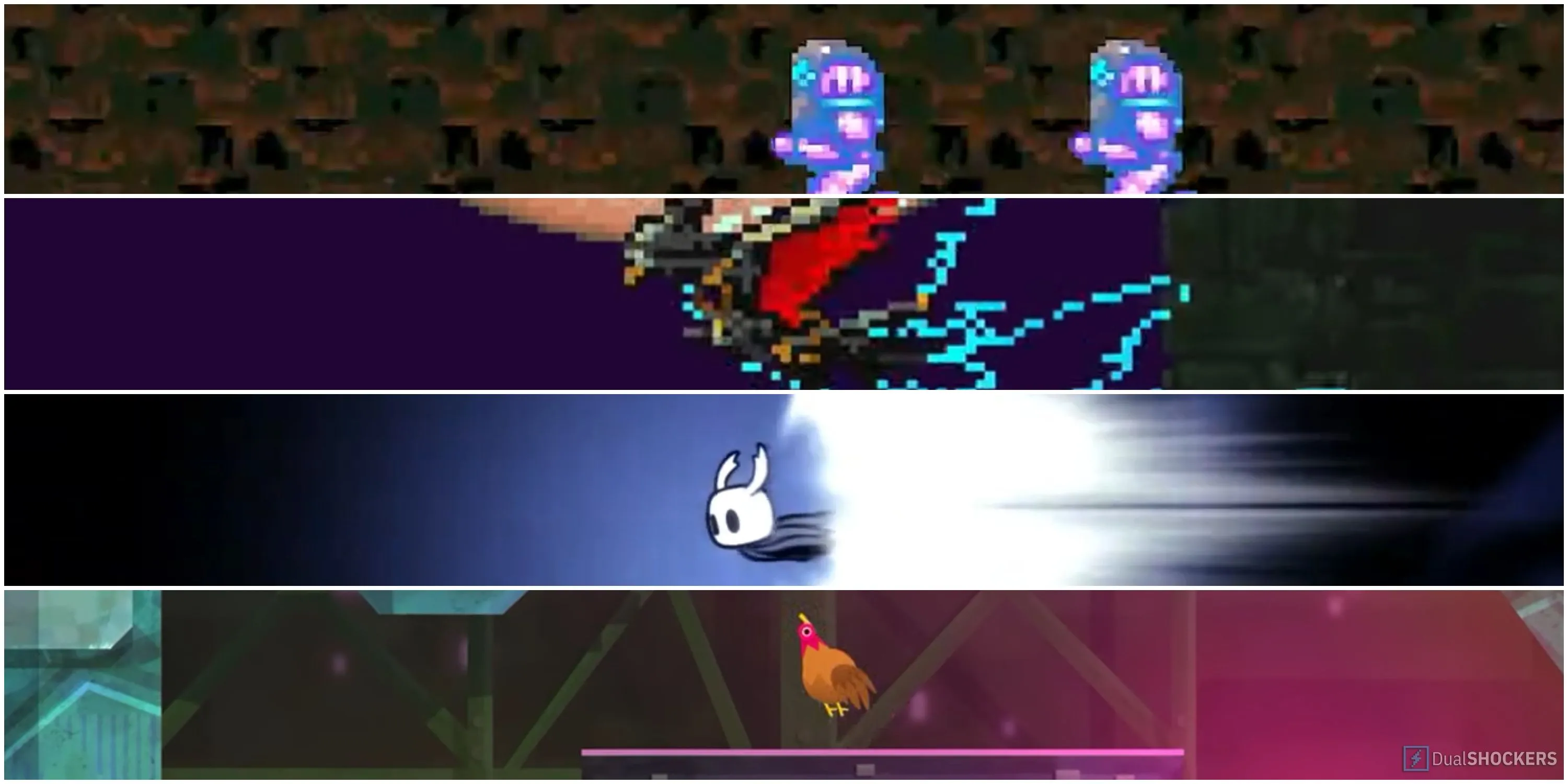 Tổng hợp hình ảnh các tựa game Metroidvania kinh điển với những power-up đặc trưng