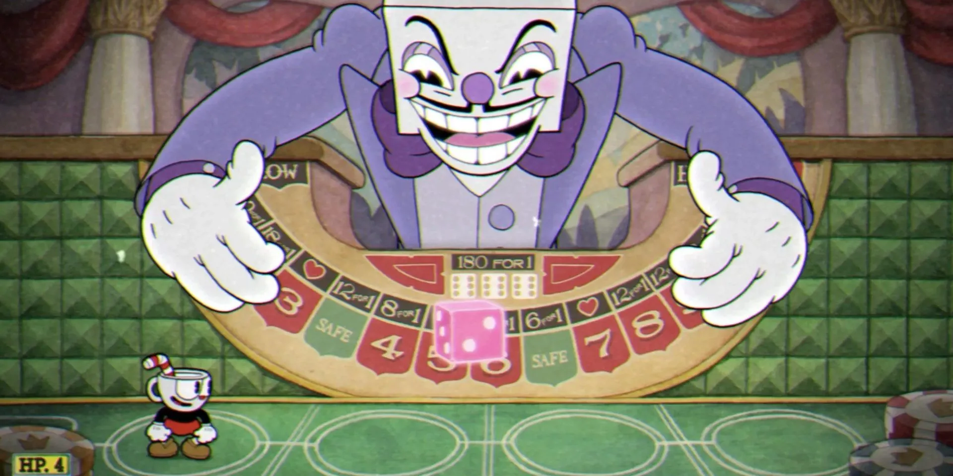 Trận chiến boss King Dice đầy thử thách trong Cuphead