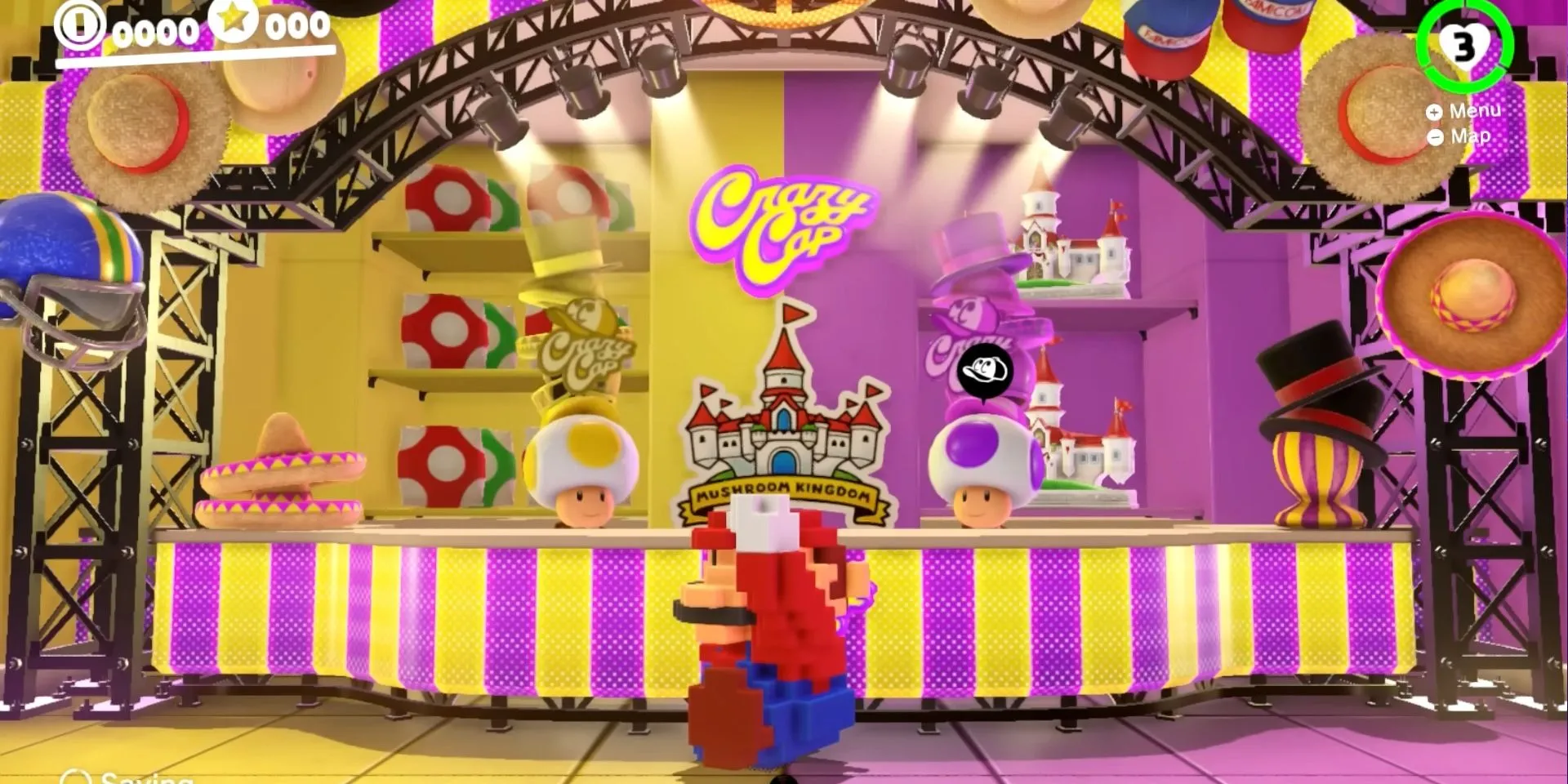 Trang phục Mario 8-Bit kỳ lạ không có hoạt ảnh trong game Super Mario Odyssey