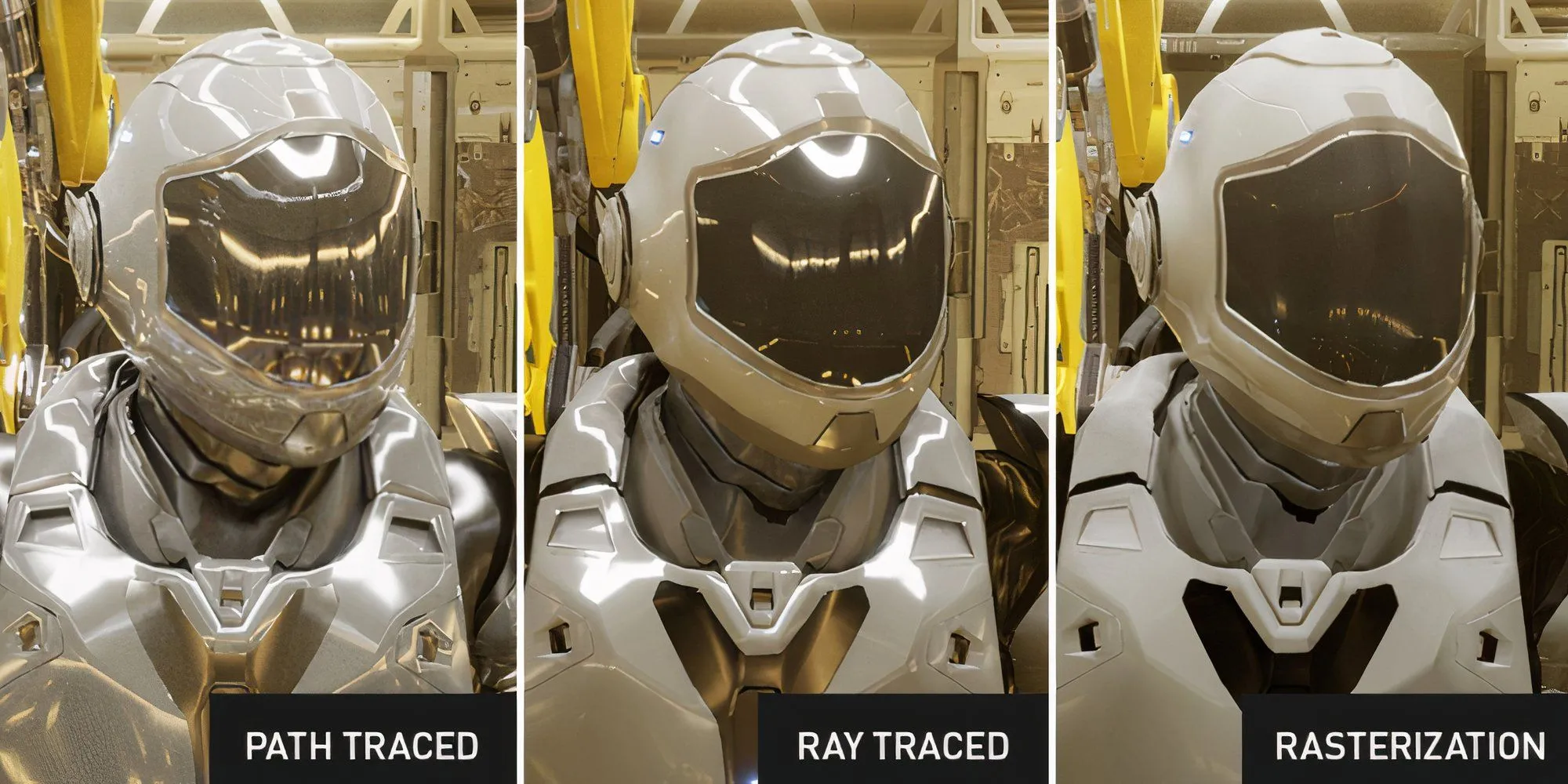 Ví dụ minh họa công nghệ Path Tracing giúp cải thiện ánh sáng và bóng đổ (Nguồn: NVIDIA)