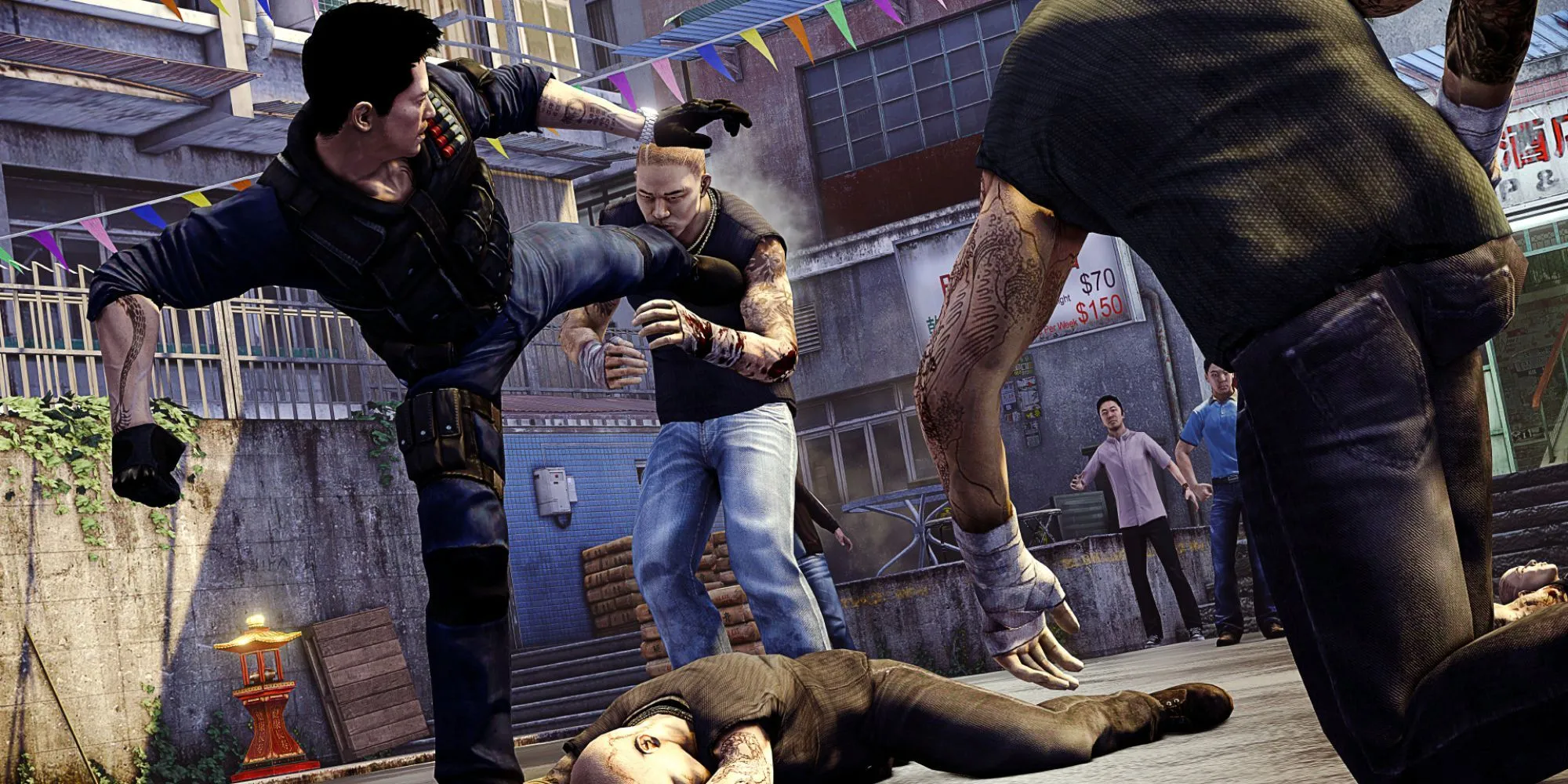 Wei Shen của Sleeping Dogs đánh đấm kẻ xấu