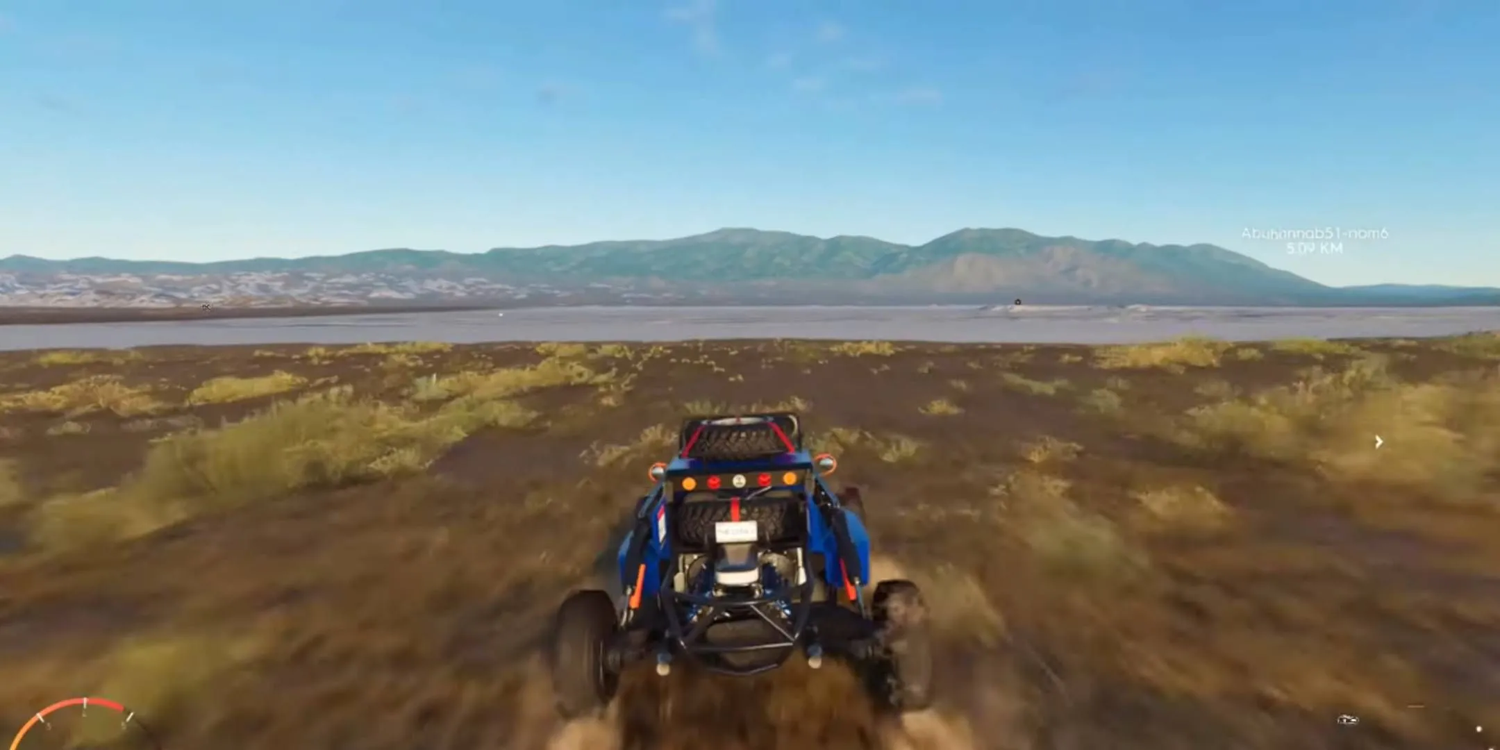 Xe buggy vượt địa hình trên sa mạc rộng lớn trong game The Crew 2