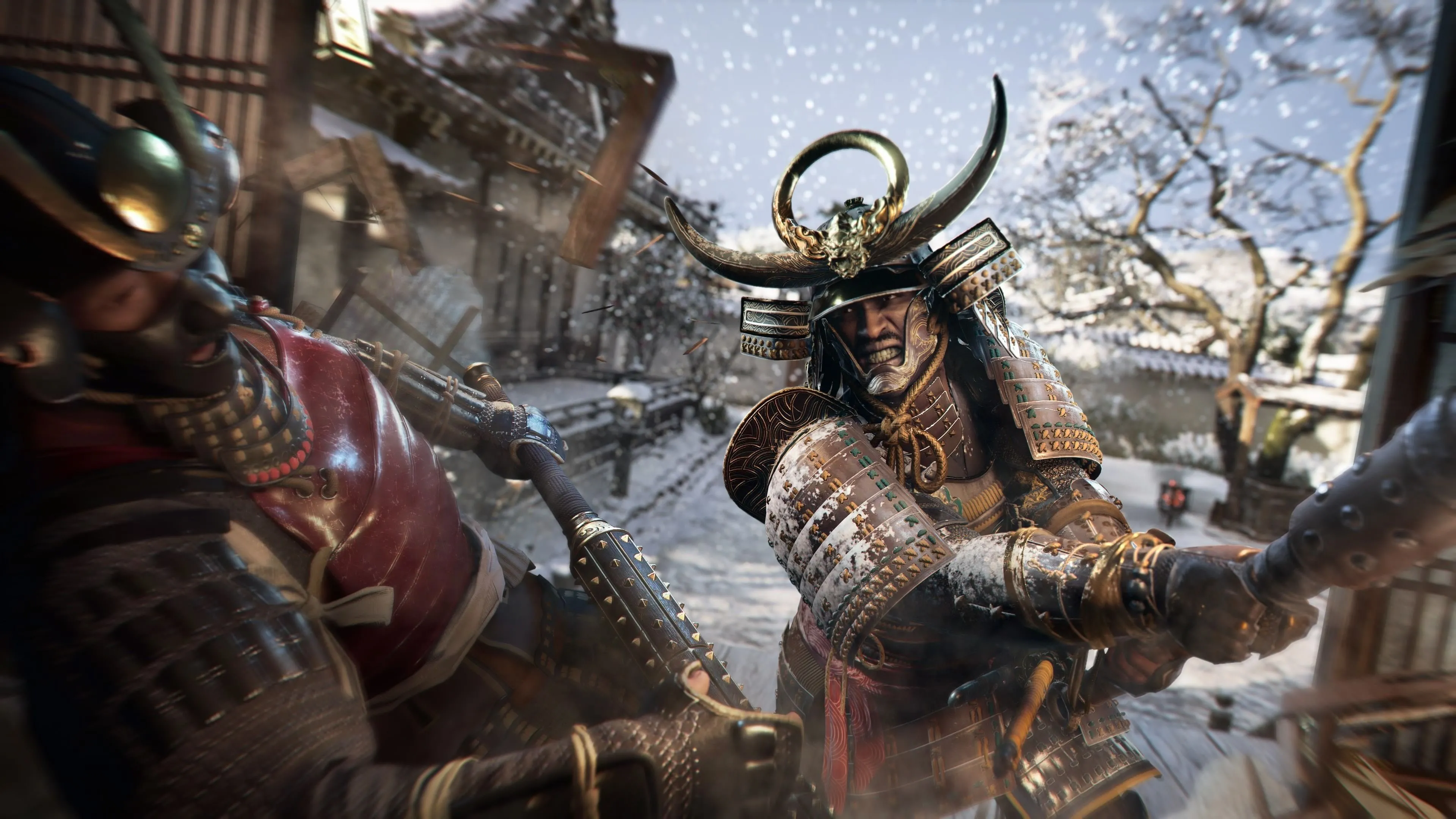 Yasuke chiến đấu với kẻ địch trong Assassin's Creed Shadows, thể hiện lối chơi nặng về sức mạnh