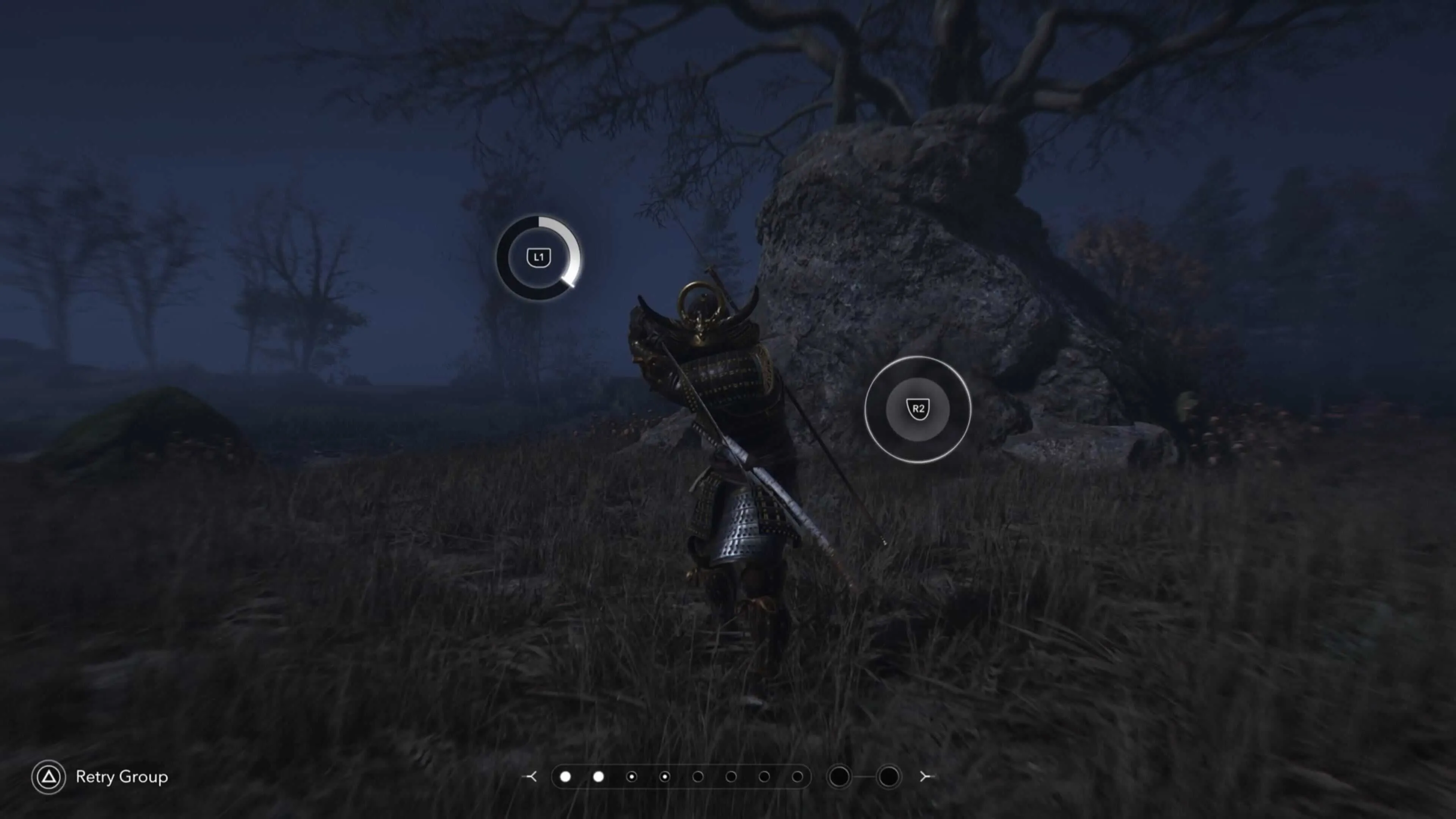 Yasuke đang thực hiện một bài Kata với huấn luyện viên trong Assassin's Creed Shadows, một cách để kiếm Điểm Tri Thức.