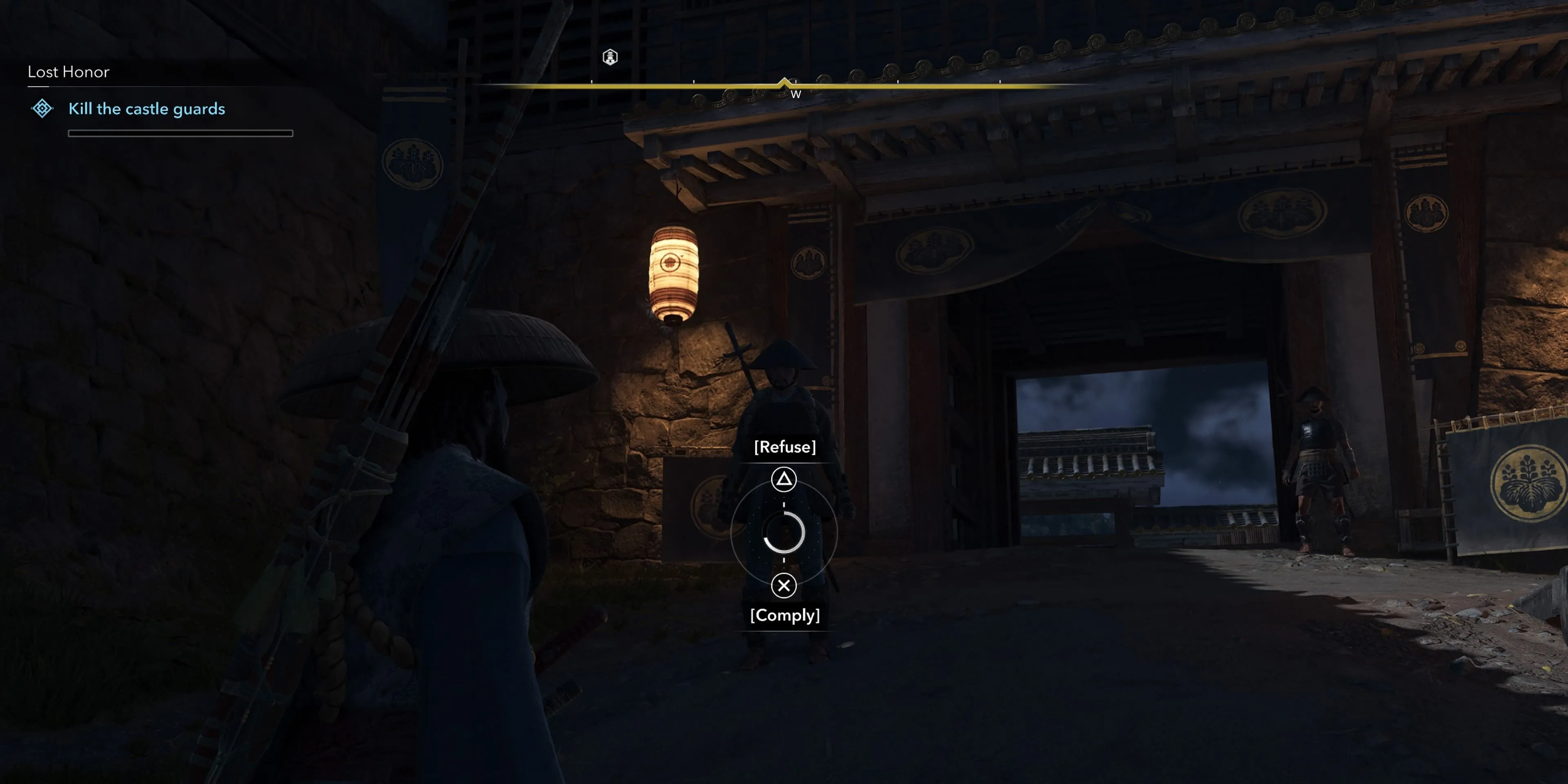 Yasuke tiến vào Lâu đài Yamazaki trong Assassin's Creed Shadows