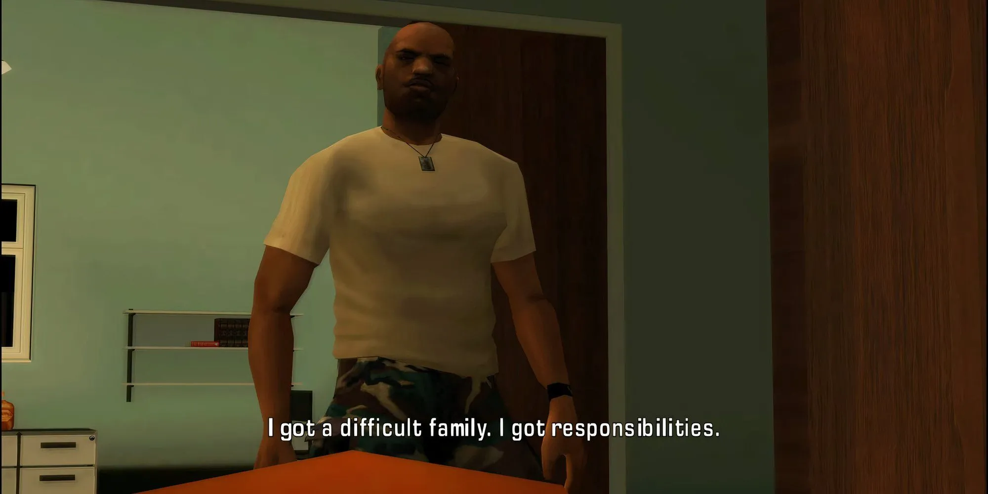 Hình ảnh Victor Vance, nhân vật chính của GTA Vice City Stories, đang đứng