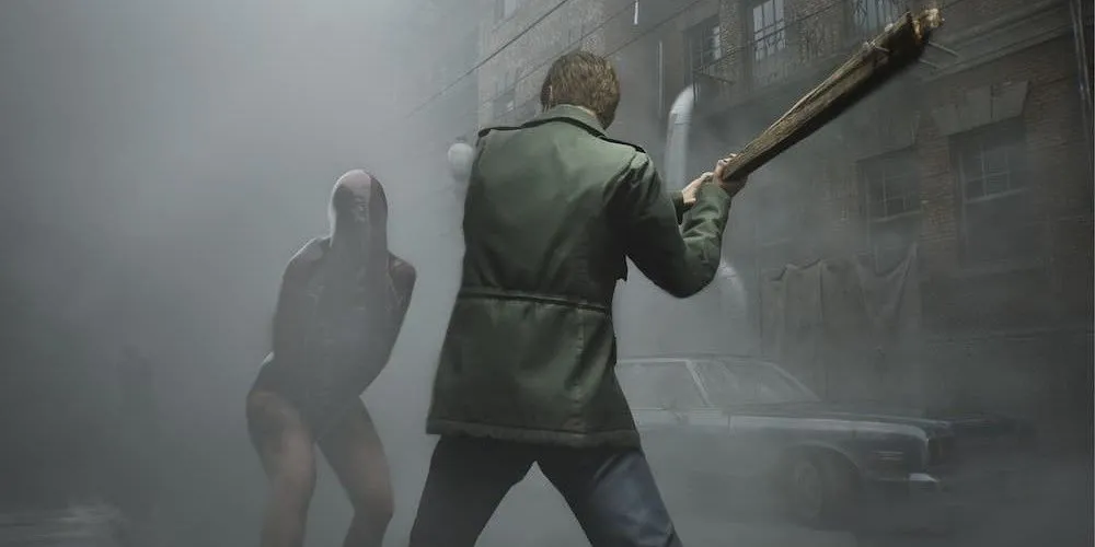 James Sunderland chiến đấu với quái vật trong Silent Hill 2 Remake