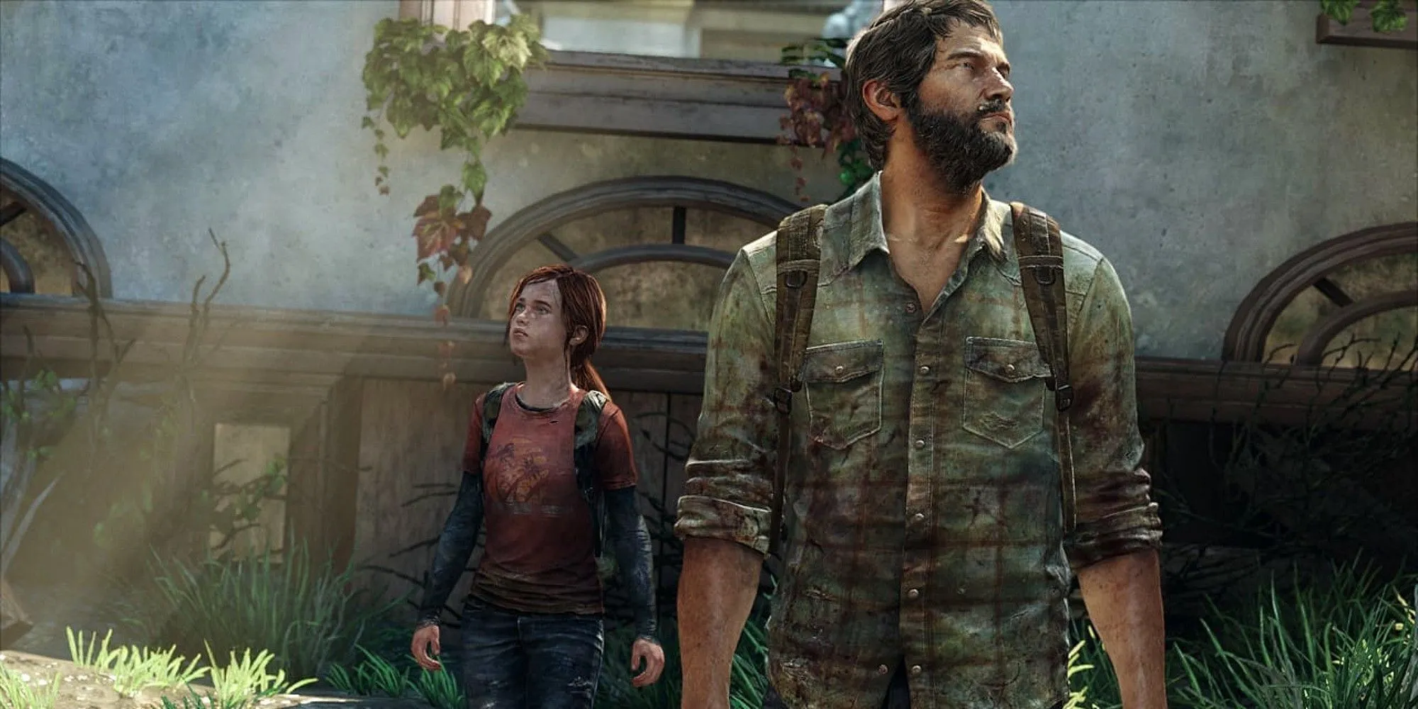 Joel và Ellie trong một phân cảnh của The Last Of Us