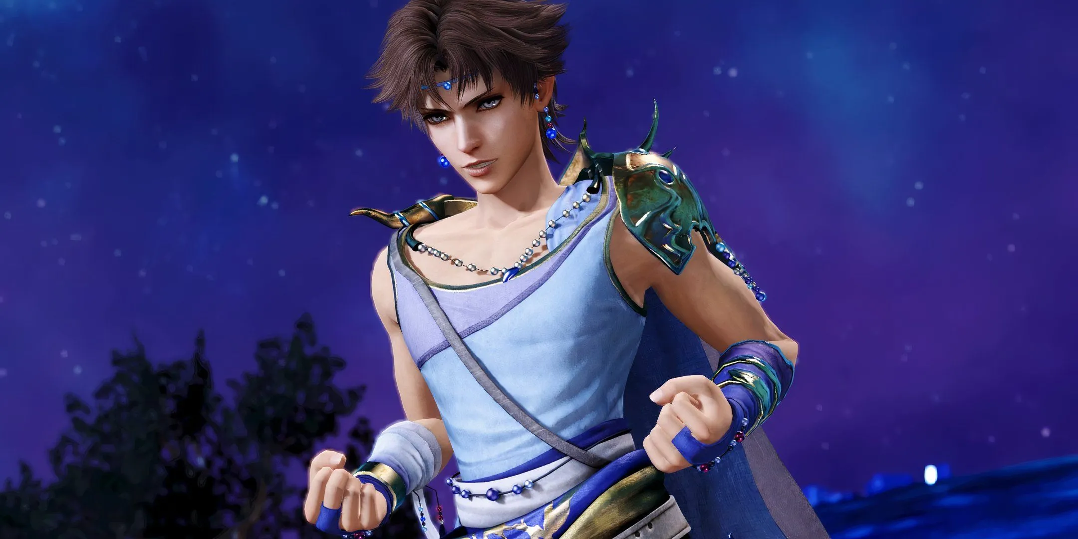 Bartz Klauser, nhân vật chính của Final Fantasy 5, chuẩn bị chiến đấu.