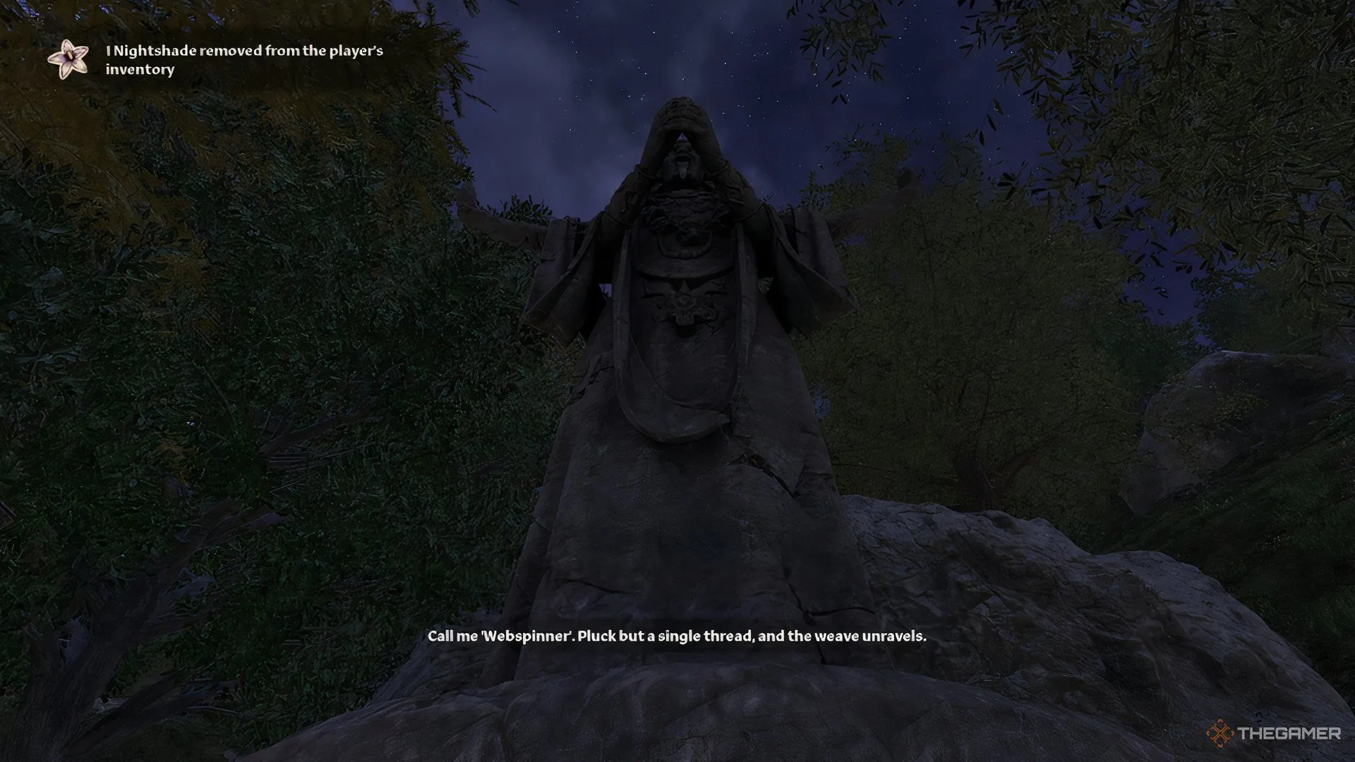 Bắt đầu nhiệm vụ Mephala trong The Elder Scrolls IV Oblivion Remastered.