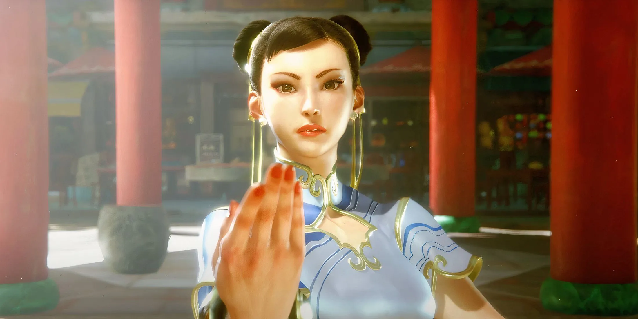Biểu tượng Chun-Li với tư thế chiến đấu đặc trưng trong Street Fighter 6