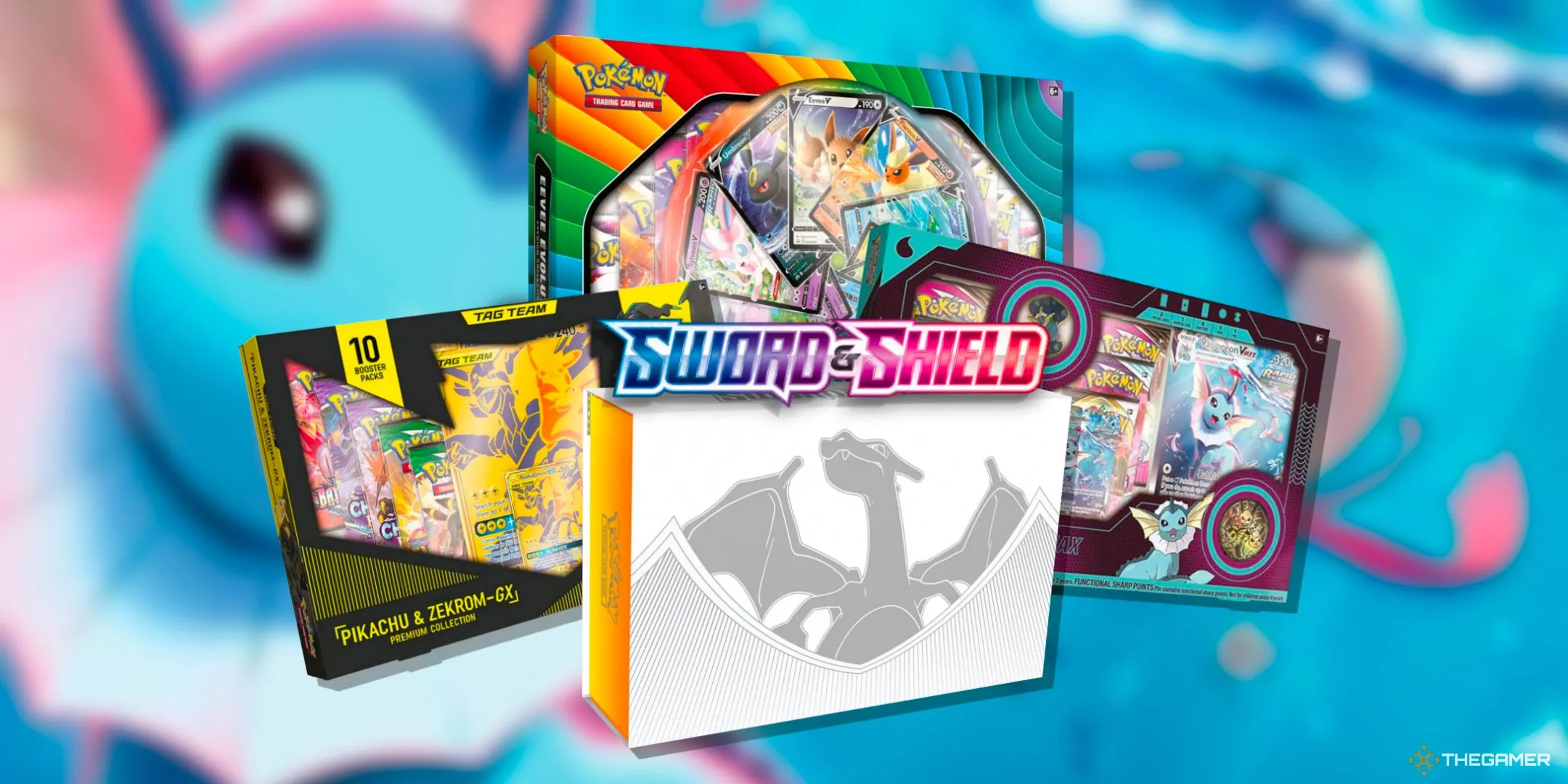 Các hộp Premium Collection của Pokemon TCG từ kỷ nguyên Sword &amp; Shield.