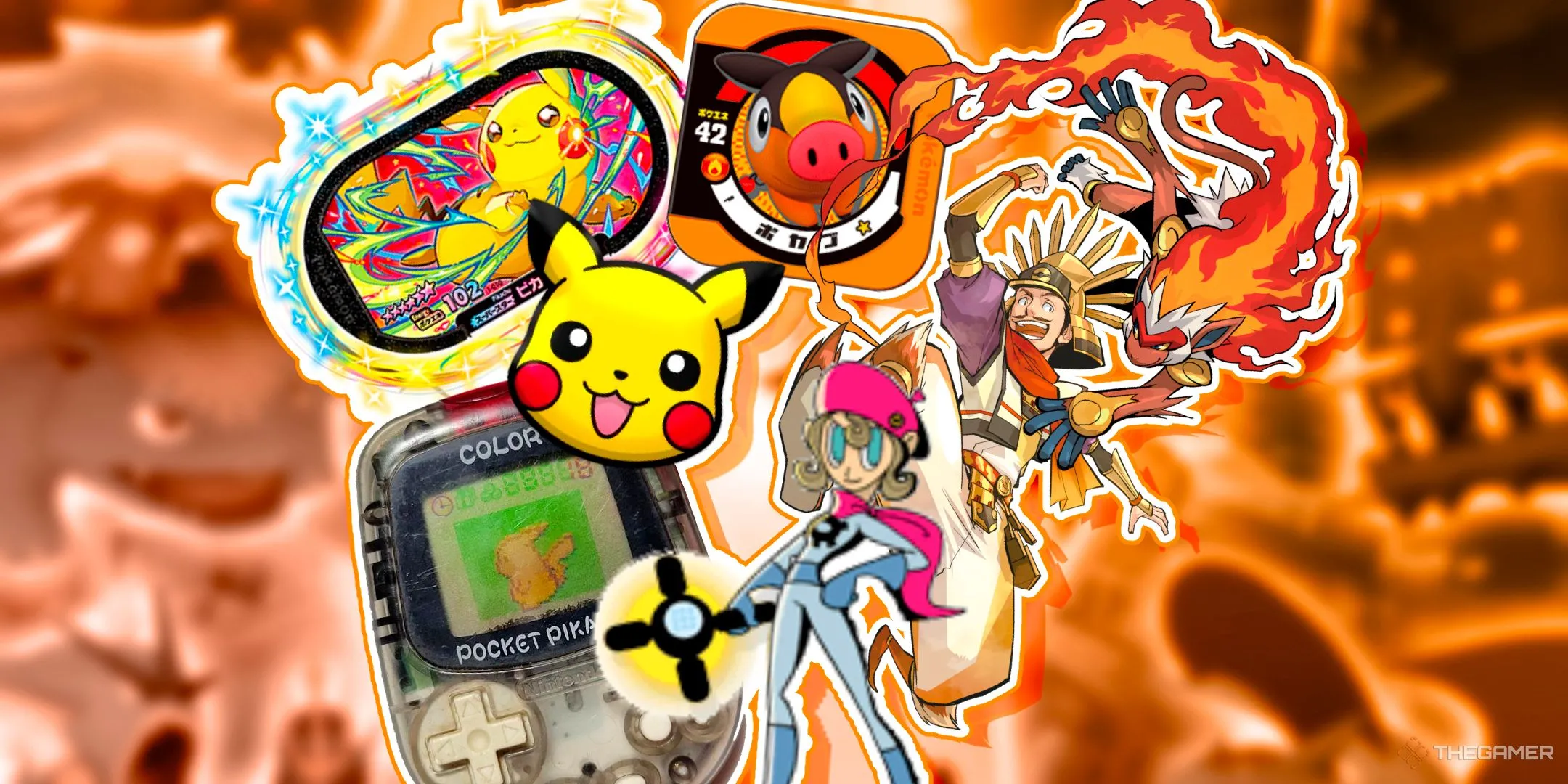 Các sản phẩm và nhân vật Pokemon đa dạng, từ Pocket Pikachu đến game, biểu trưng cho vũ trụ Pokemon và khả năng áp dụng luật Nuzlocke.