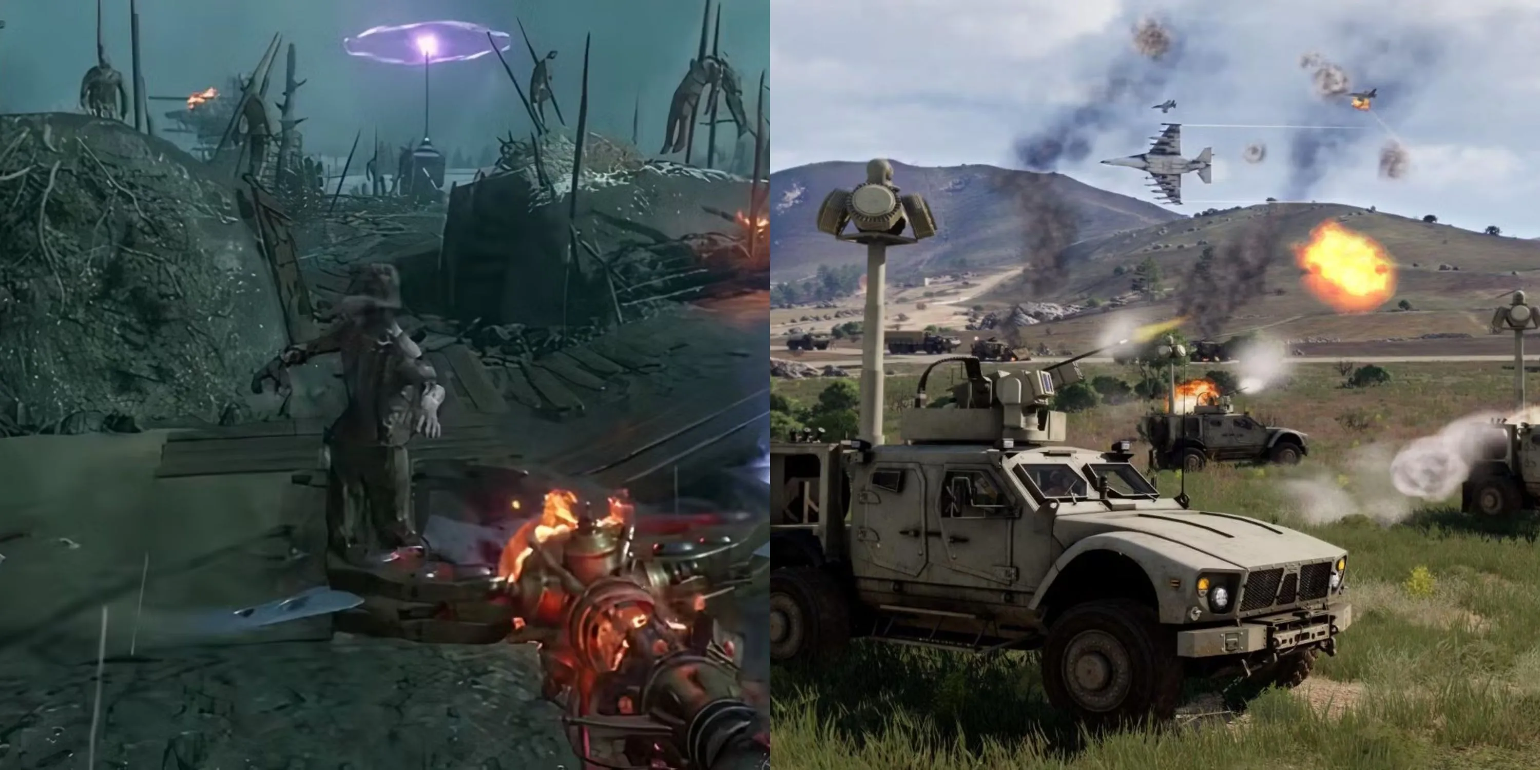 Cảnh bắn zombie trong Call of Duty Black Ops 2 và chiến trường ARMA 3