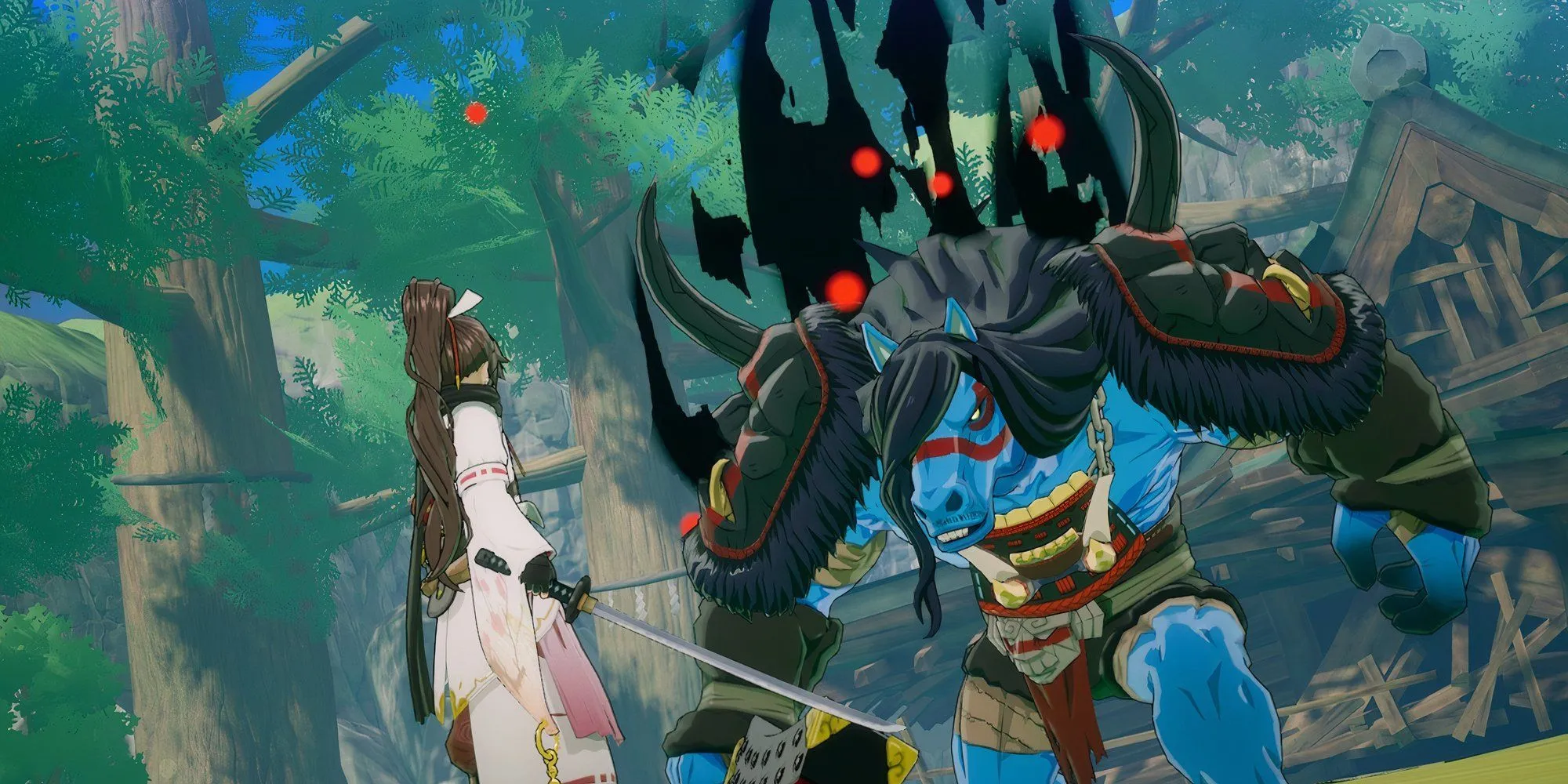 Cảnh cắt Subaru chạm trán Boss đầu tiên trong Rune Factory Guardians of Azuma
