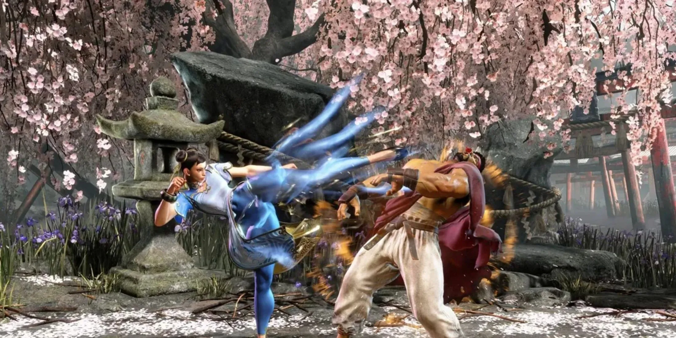 Cảnh game Street Fighter 6 với đồ họa chân thực và hiệu ứng kỹ năng
