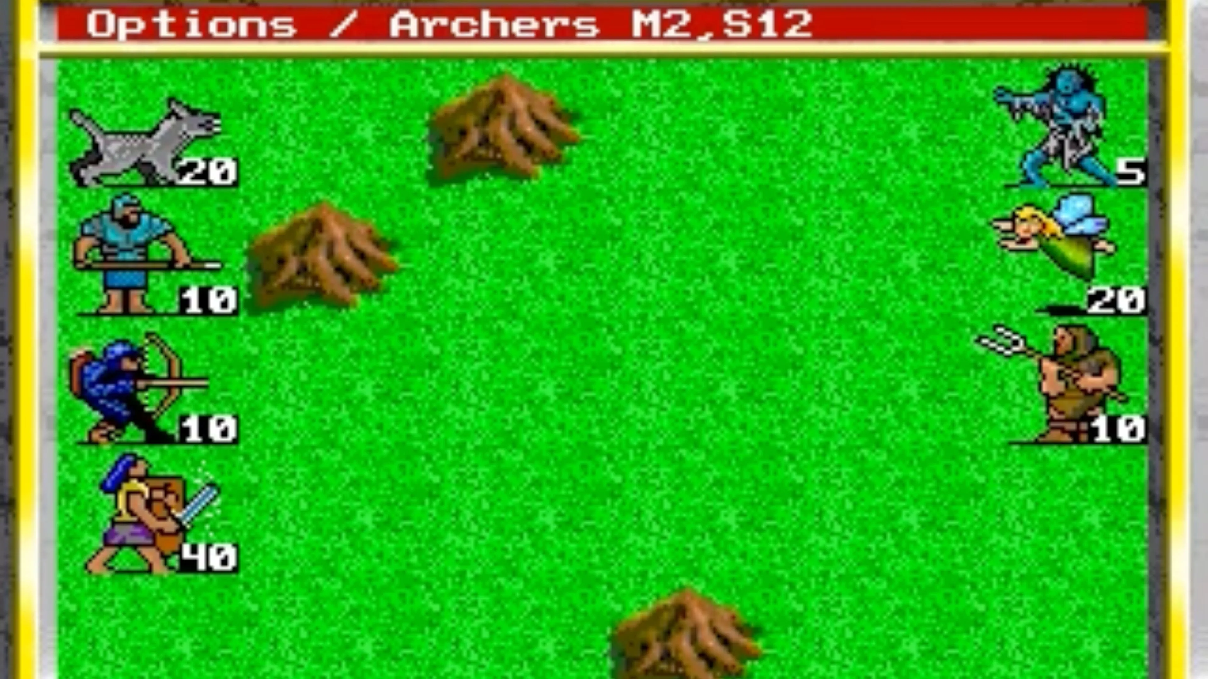 Cảnh gameplay của King's Bounty bản remake trên Sega Genesis