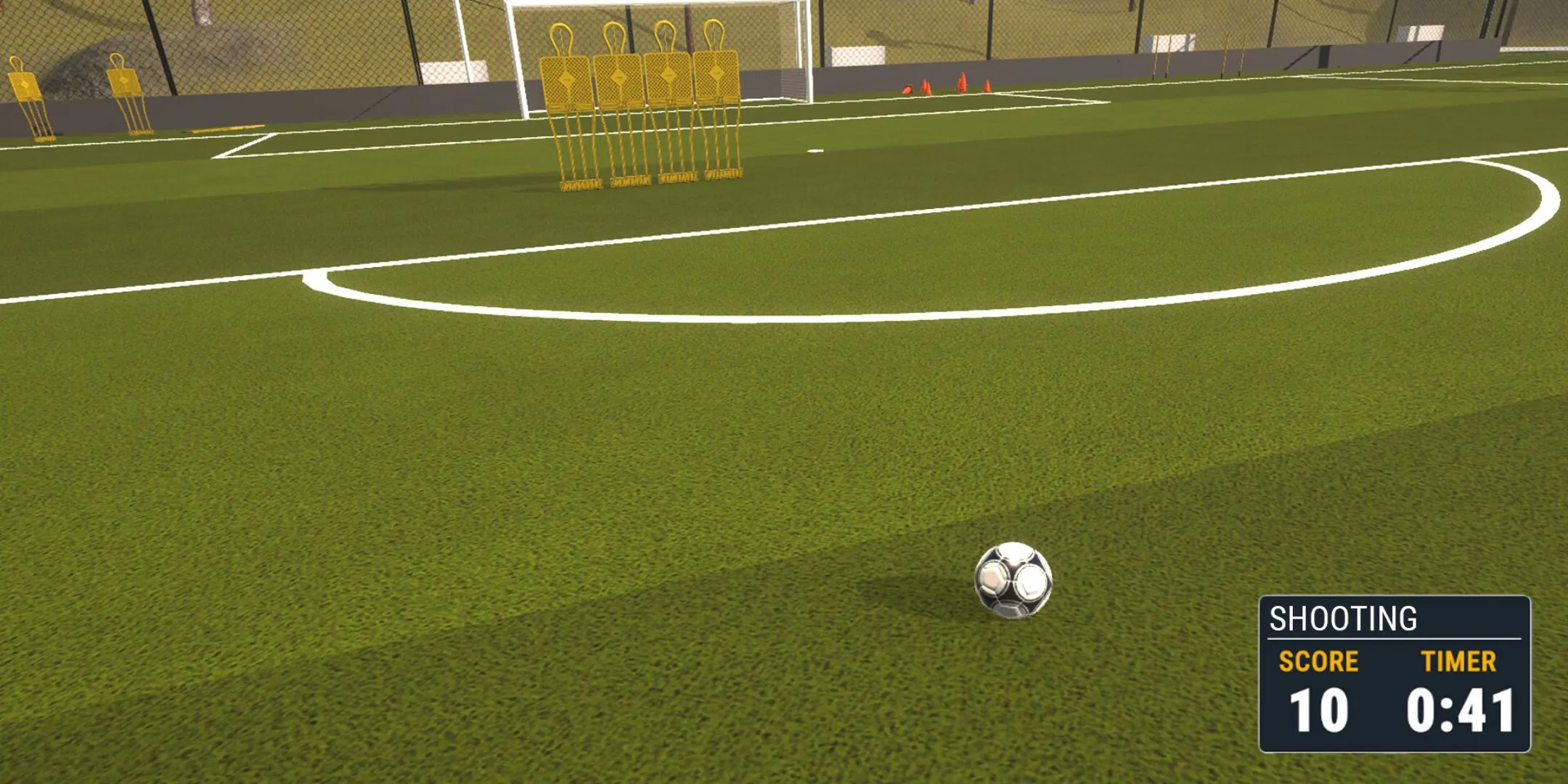 Cầu thủ chuẩn bị thực hiện quả phạt trực tiếp trong buổi tập của Football Life Simulator