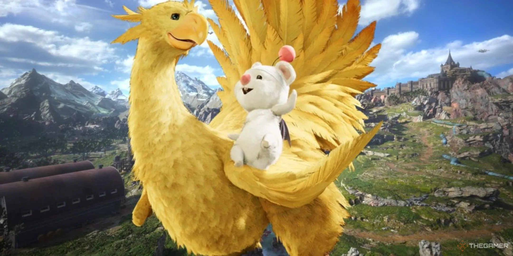 Chocobo và Moogle, hai biểu tượng quen thuộc trong thế giới Final Fantasy, xuất hiện trong Final Fantasy 7 Rebirth.