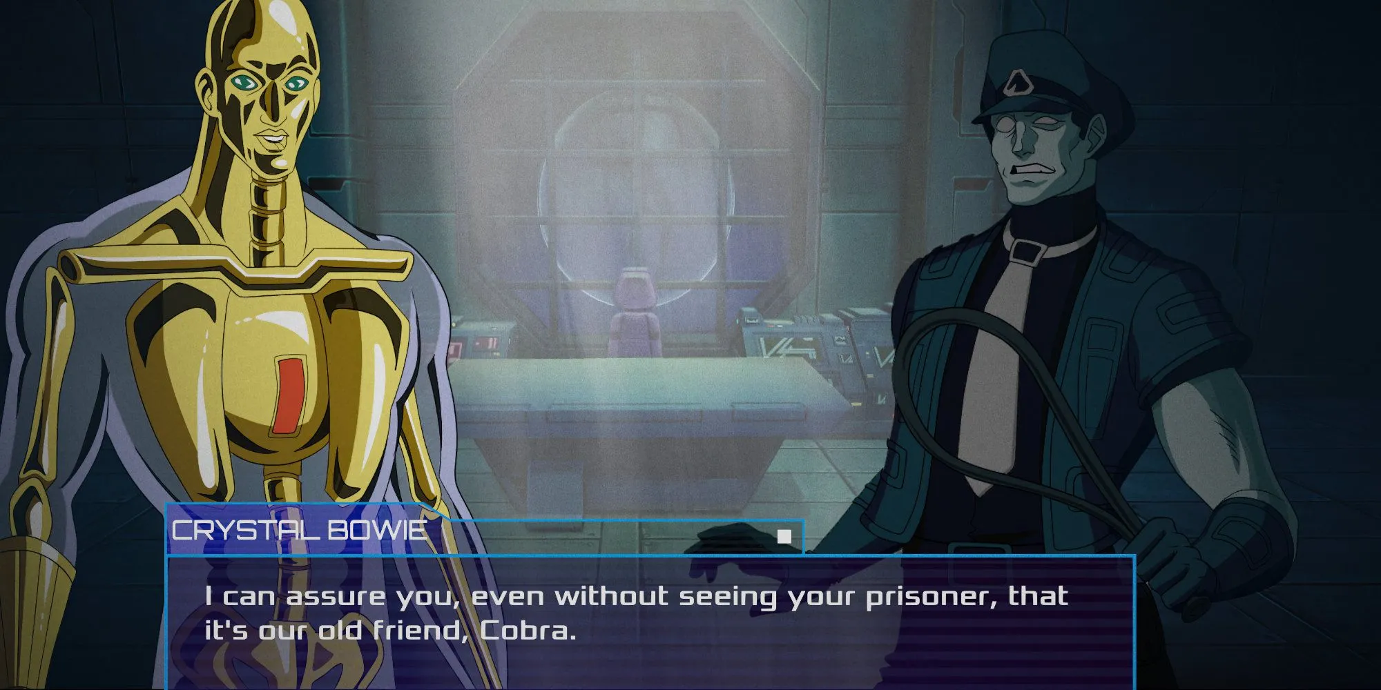 Cobra và đối thủ Crystal Bowie trong game Space Adventure Cobra The Awakening