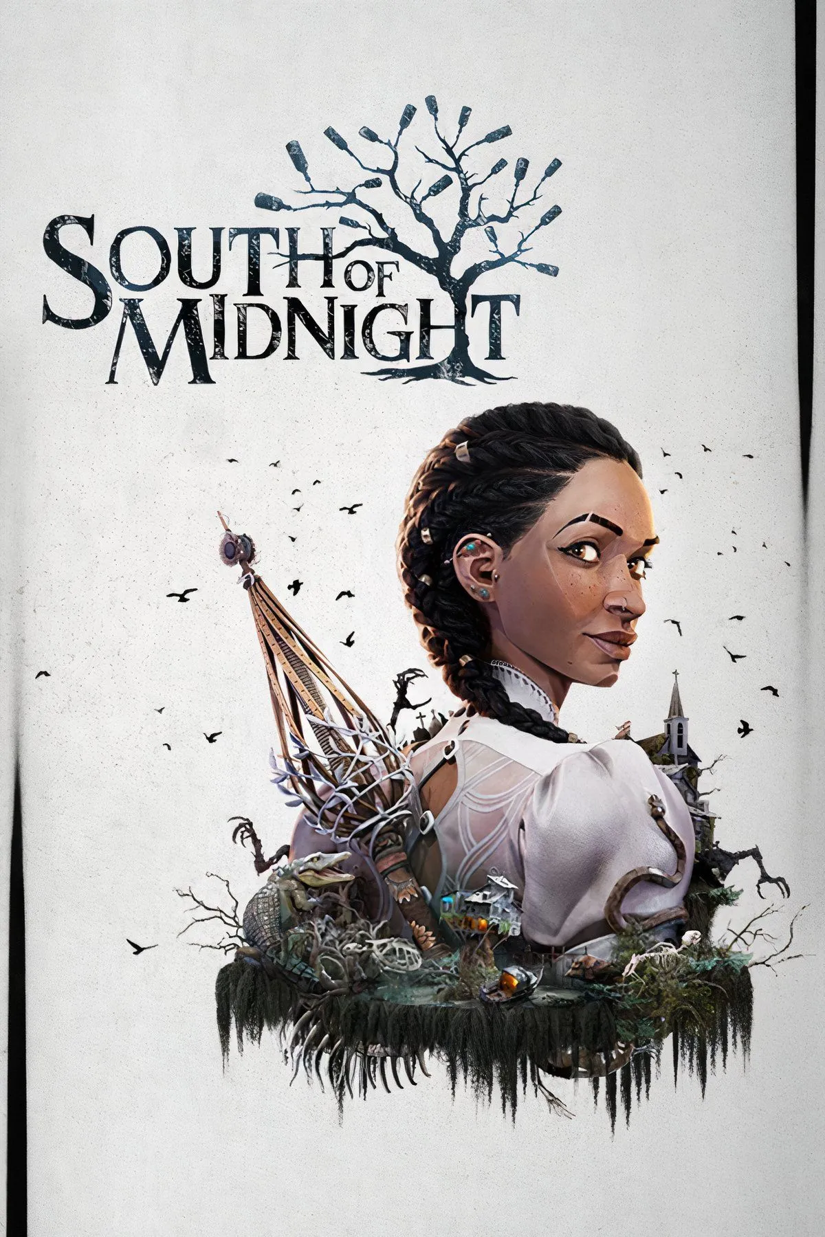 Đồ họa nghệ thuật độc đáo và nhân vật Hazel trong thế giới thần thoại Deep South của South of Midnight.