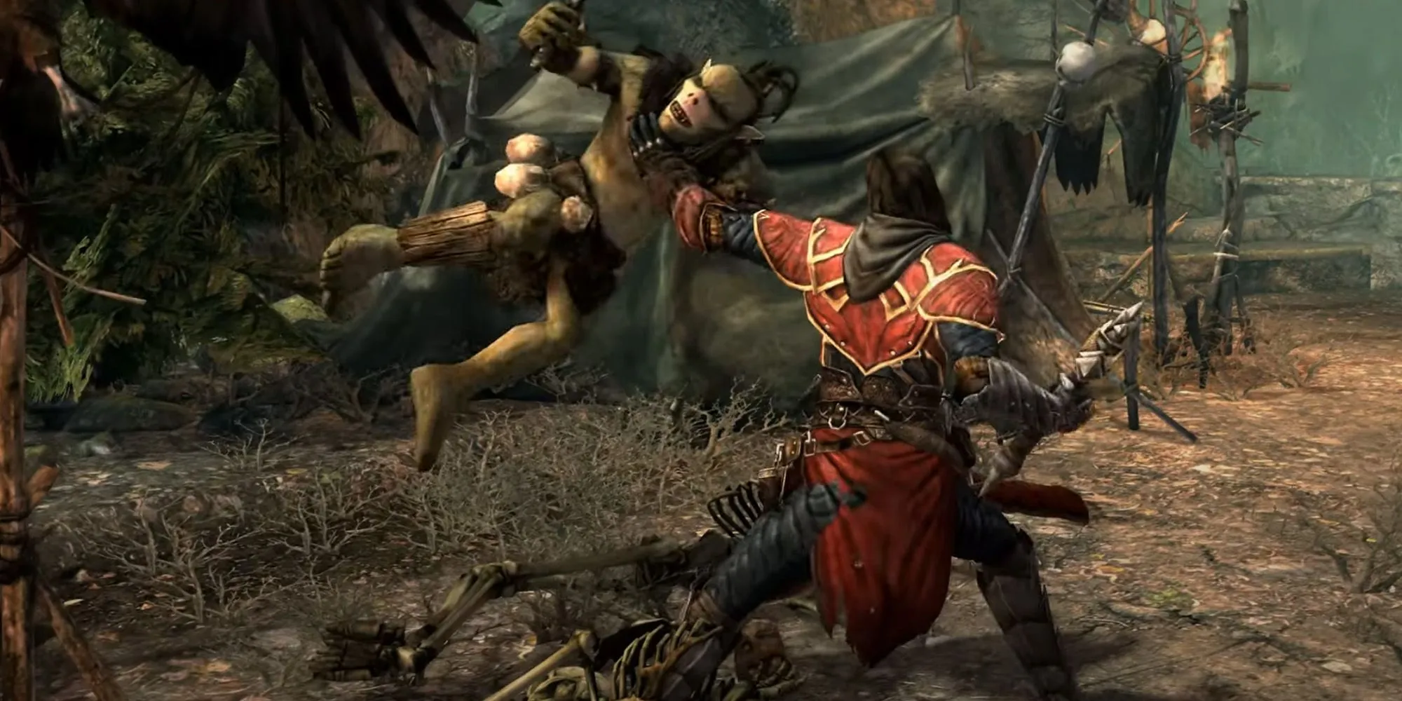 Gabriel Belmont trong Castlevania: Lords of Shadow đang chiến đấu với quái vật, thể hiện phong cách hành động mới của dòng game.