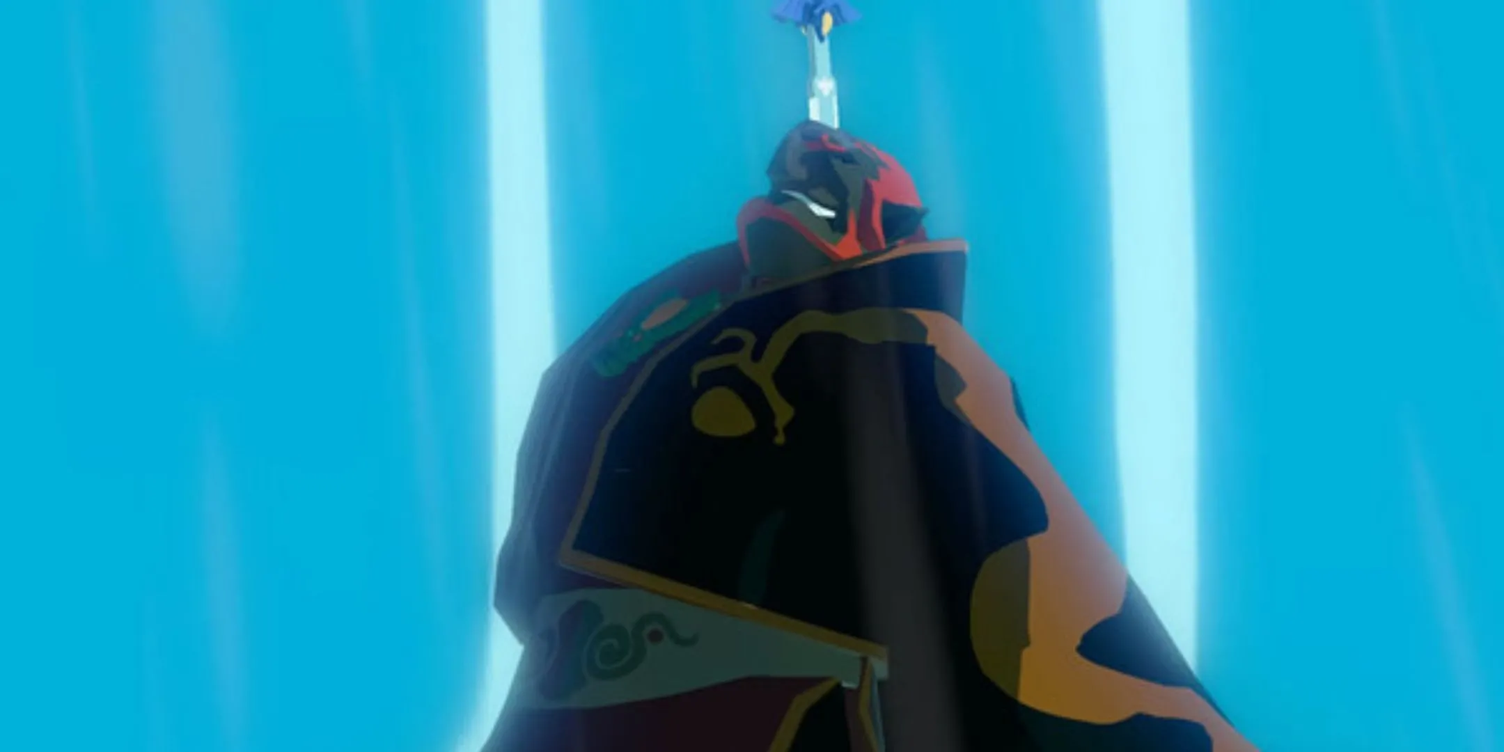 Ganondorf bị thanh Master Sword đâm thẳng vào đầu, cảnh tượng tàn bạo trong cái kết của The Legend of Zelda: The Wind Waker.