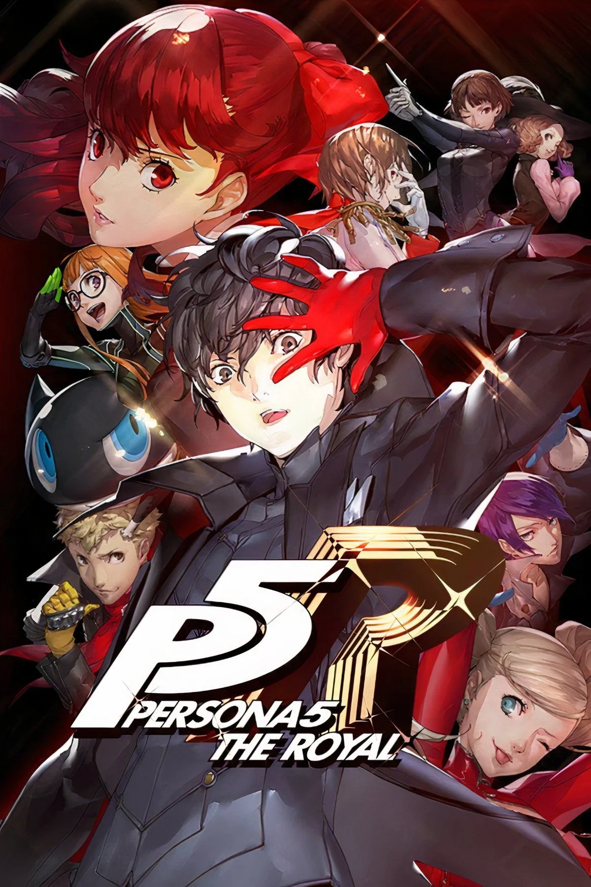 Giao diện chiến đấu theo lượt và nhân vật chính Joker trong game Persona 5 Royal