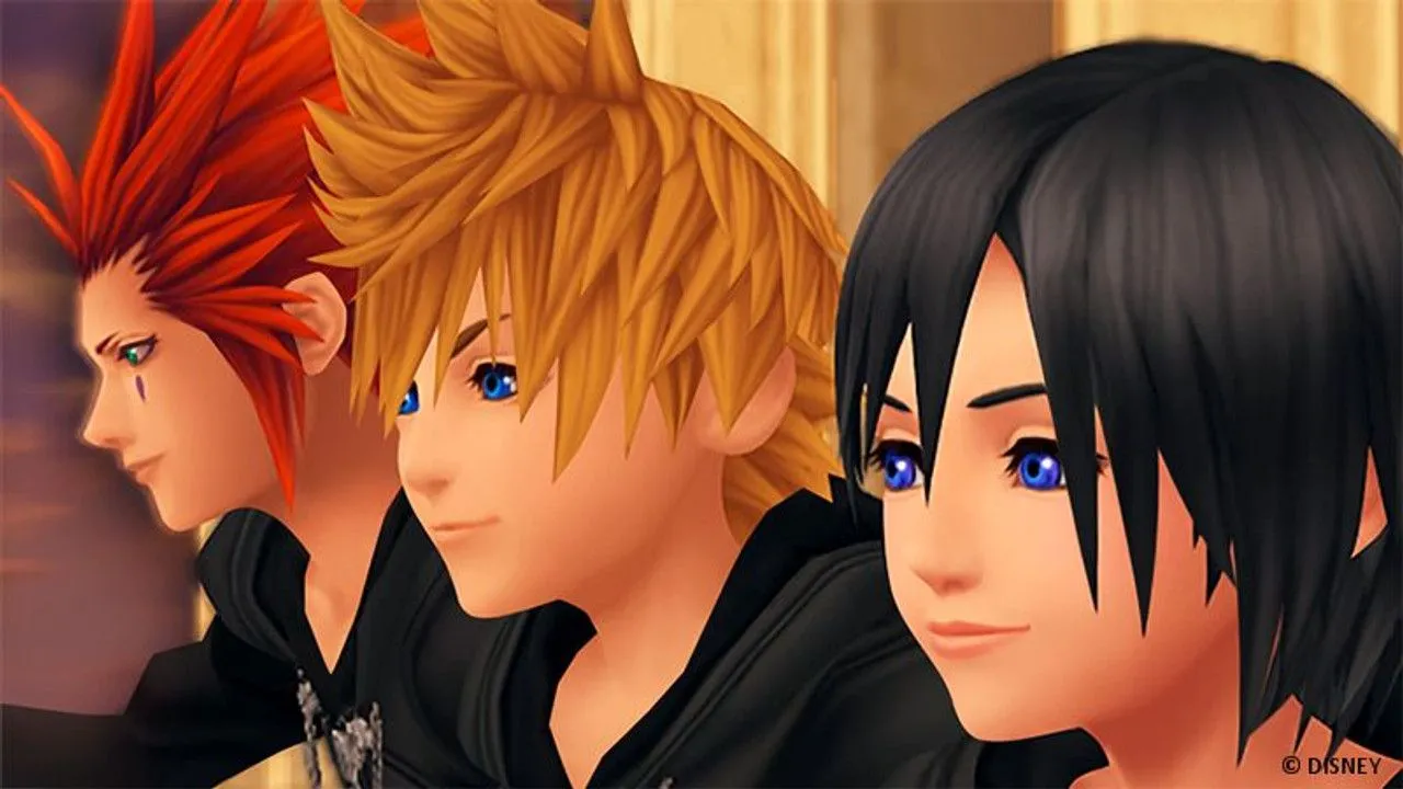 Giao diện menu và các chi tiết chiến đấu trong Kingdom Hearts