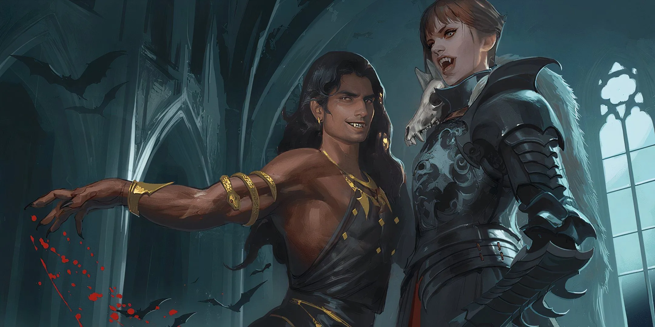 Hai ma cà rồng khát máu trong D&amp;D, minh họa cho phép thuật Villainism