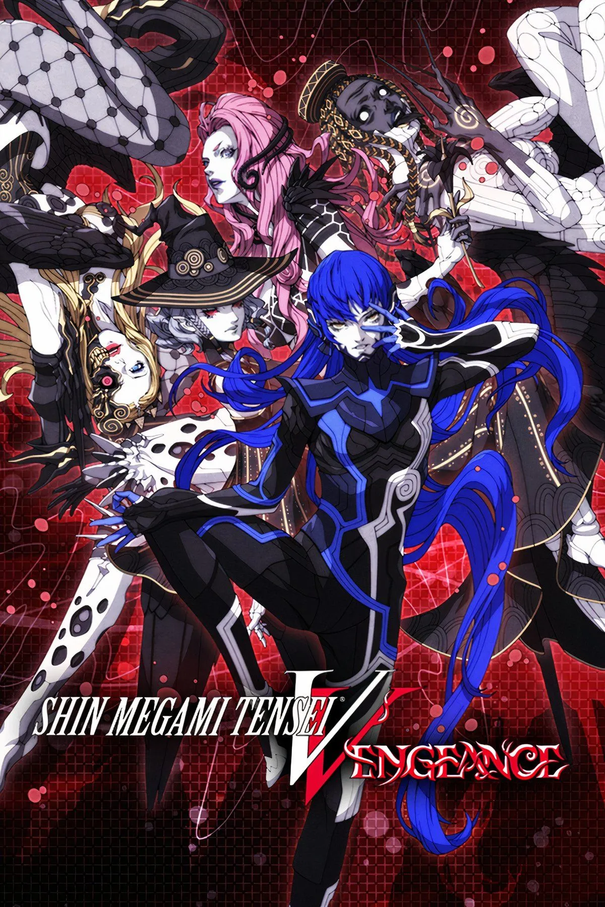 Hình ảnh các nhân vật và quỷ trong Shin Megami Tensei V, minh họa thế giới đa dạng của series