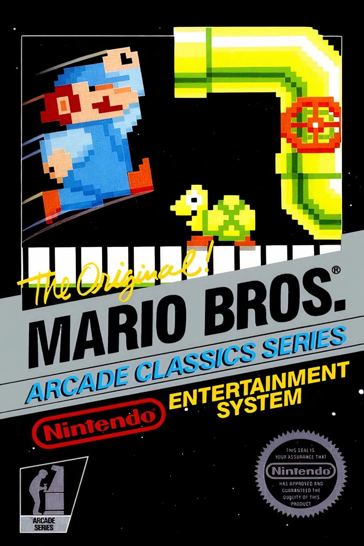 Hình ảnh so sánh đồ họa cũ và mới của Mario Bros. Returns trên Famicom Disk System