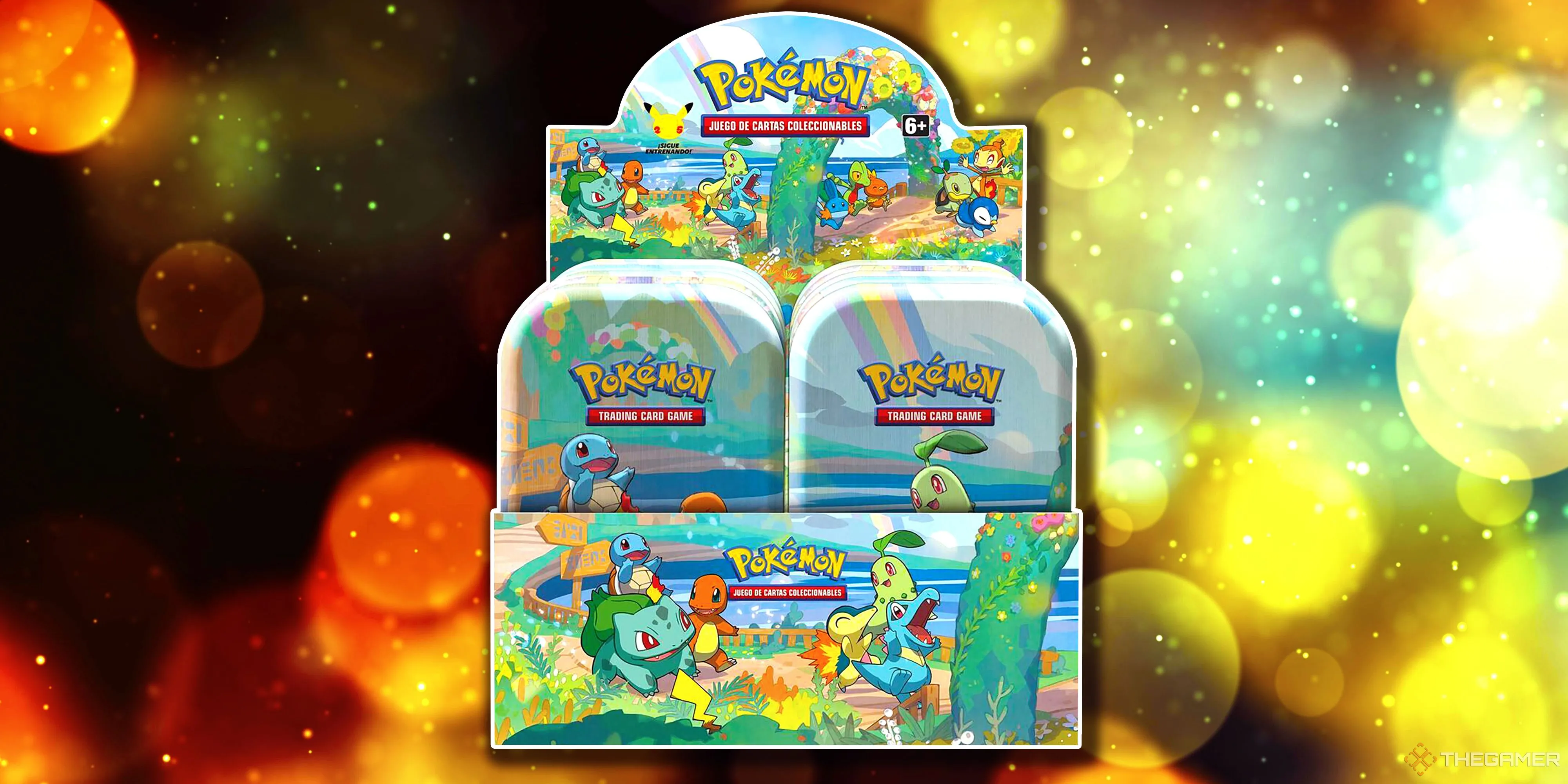 Hộp Mini Tin Display Celebrations kỷ niệm 25 năm Pokemon TCG.