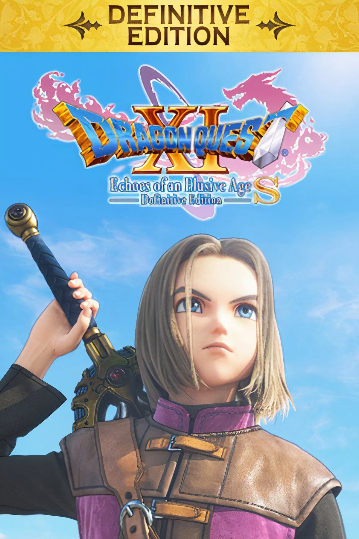 Luminary và nhóm bạn trong một phân cảnh đồ họa tươi sáng của Dragon Quest XI