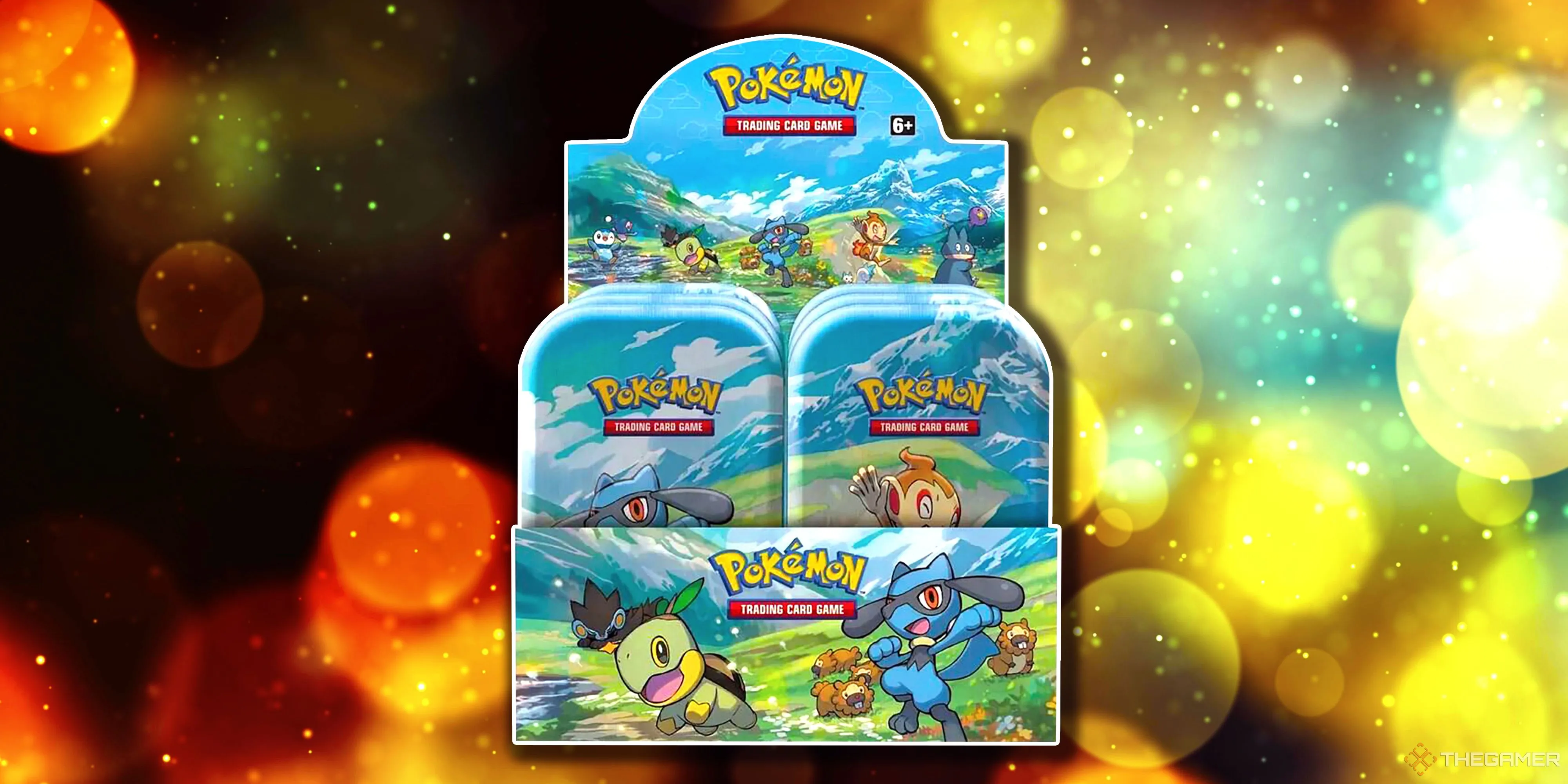 Màn hình hiển thị Mini Tin Display Sinnoh Star trong trò chơi thẻ bài Pokemon TCG.