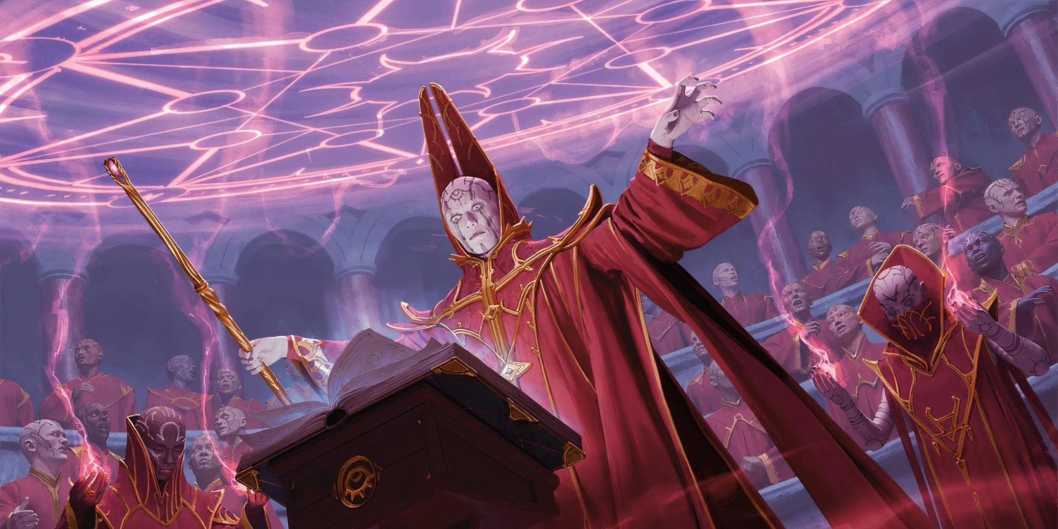 Một Archmage trong Dungeons &amp; Dragons đang niệm phép, liên quan đến phép thuật Retcon