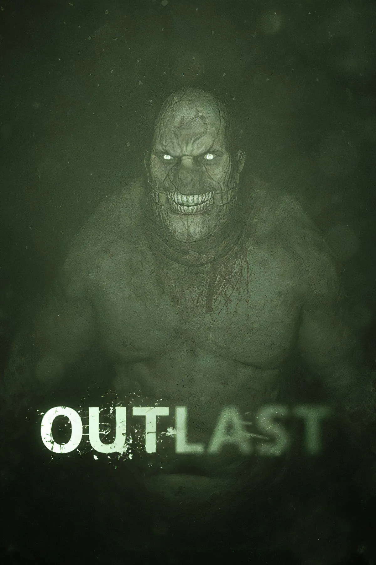 Nhân vật chính trong Outlast sử dụng camera nhìn đêm trong hành lang tối tăm của bệnh viện Mount Massive Asylum, tạo cảm giác căng thẳng tột độ.