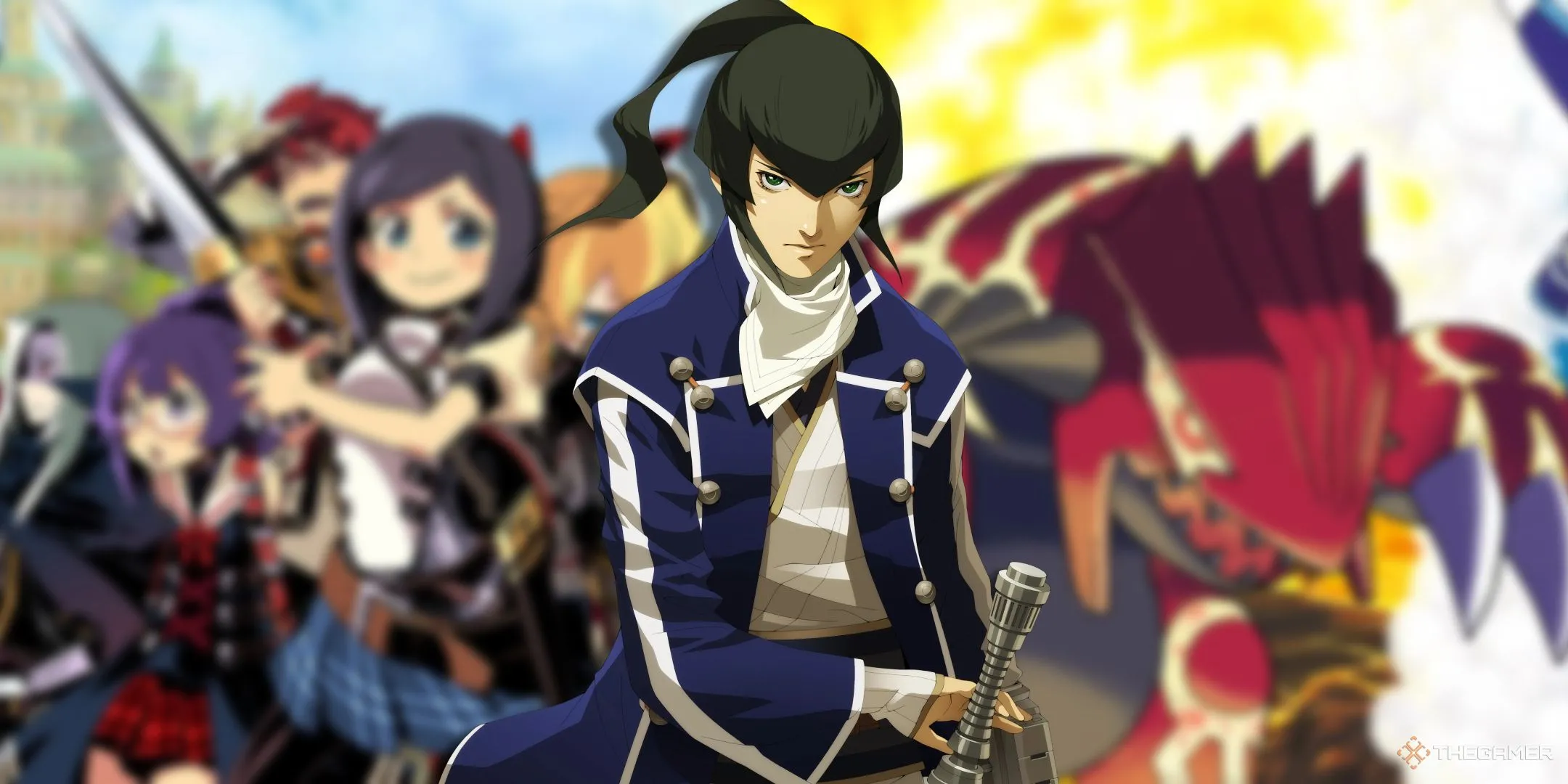 Nhân vật Flynn trong game Shin Megami Tensei 4 giữa khung cảnh Etrian Odyssey và Pokemon