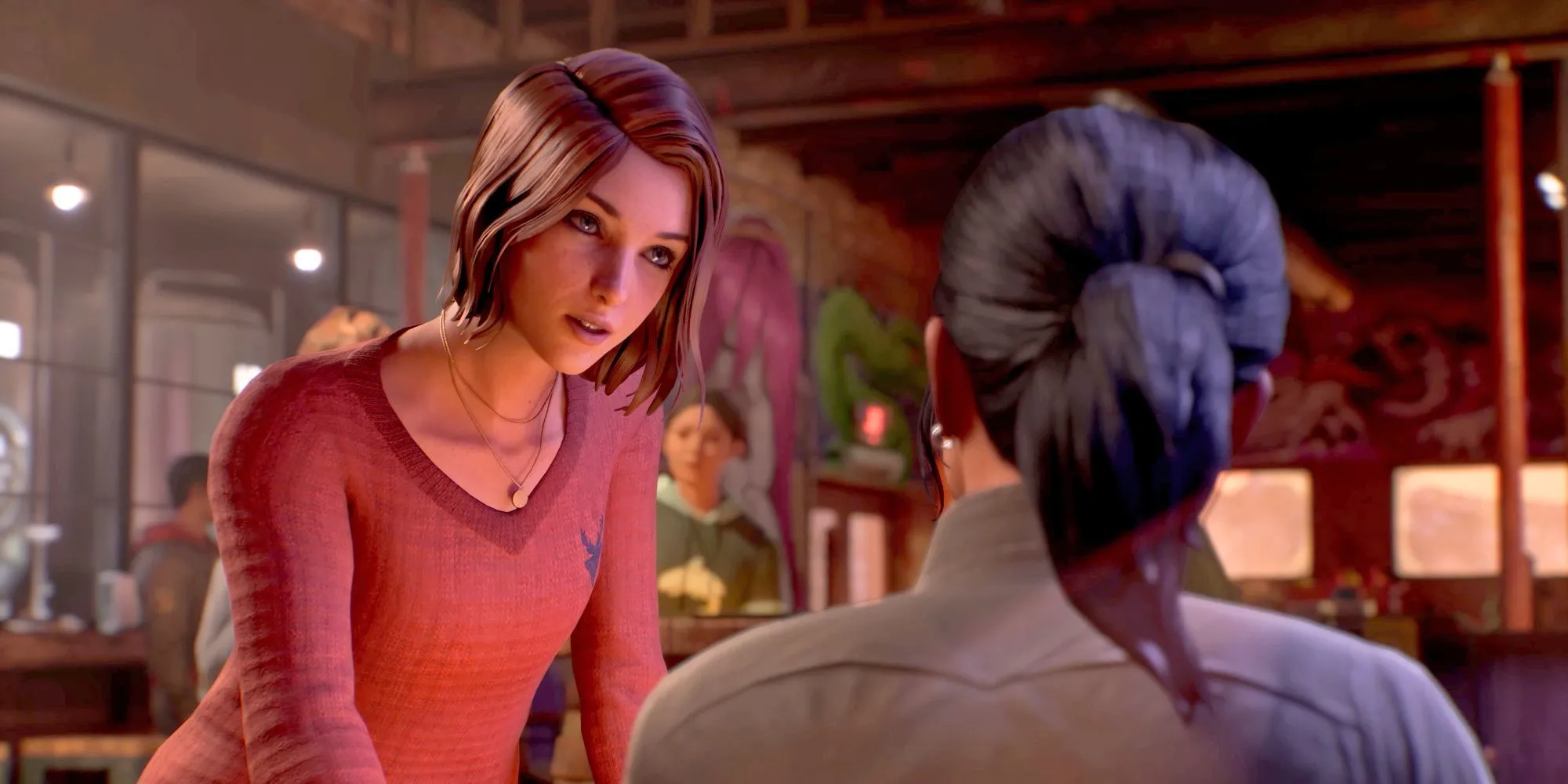Nhân vật Max Caufield trò chuyện với Safi trong game Life is Strange Double Exposure, bản mới nhất của series được mong đợi.