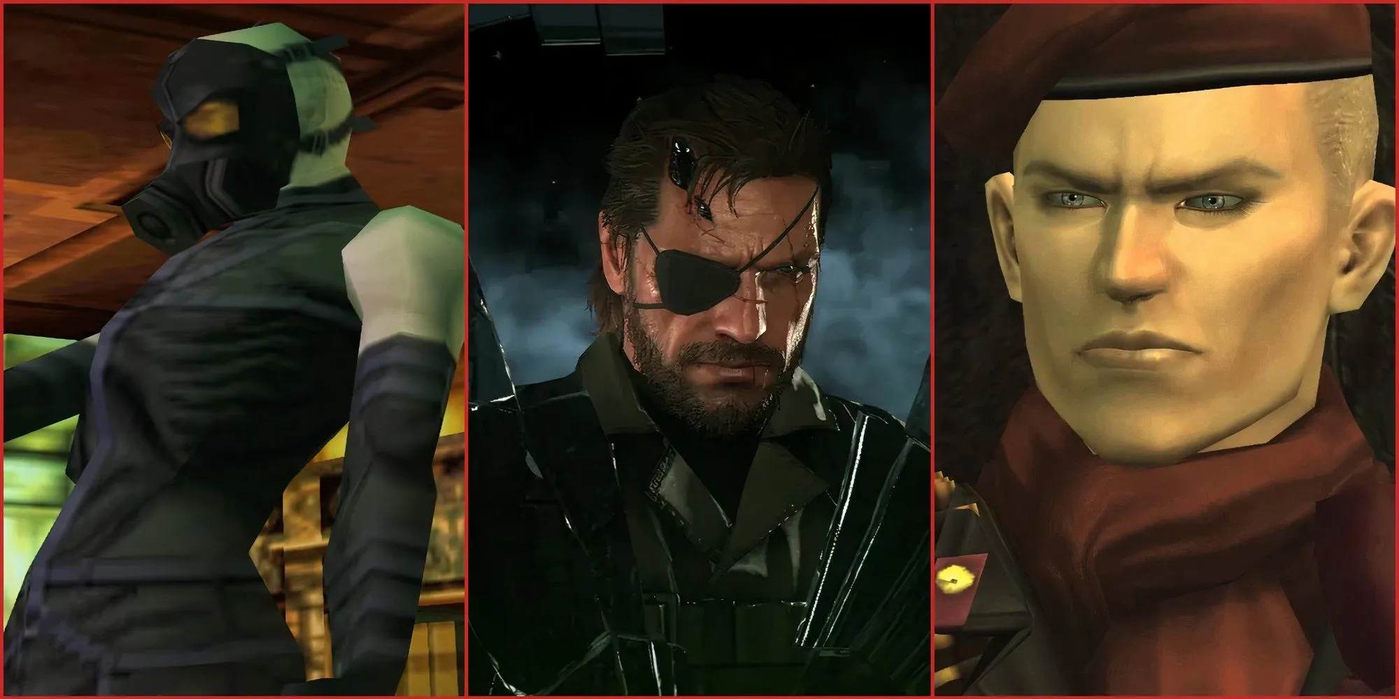 Những ác nhân huyền thoại Metal Gear Solid: Psycho Mantis, Venom Snake, Ocelot trẻ tuổi.