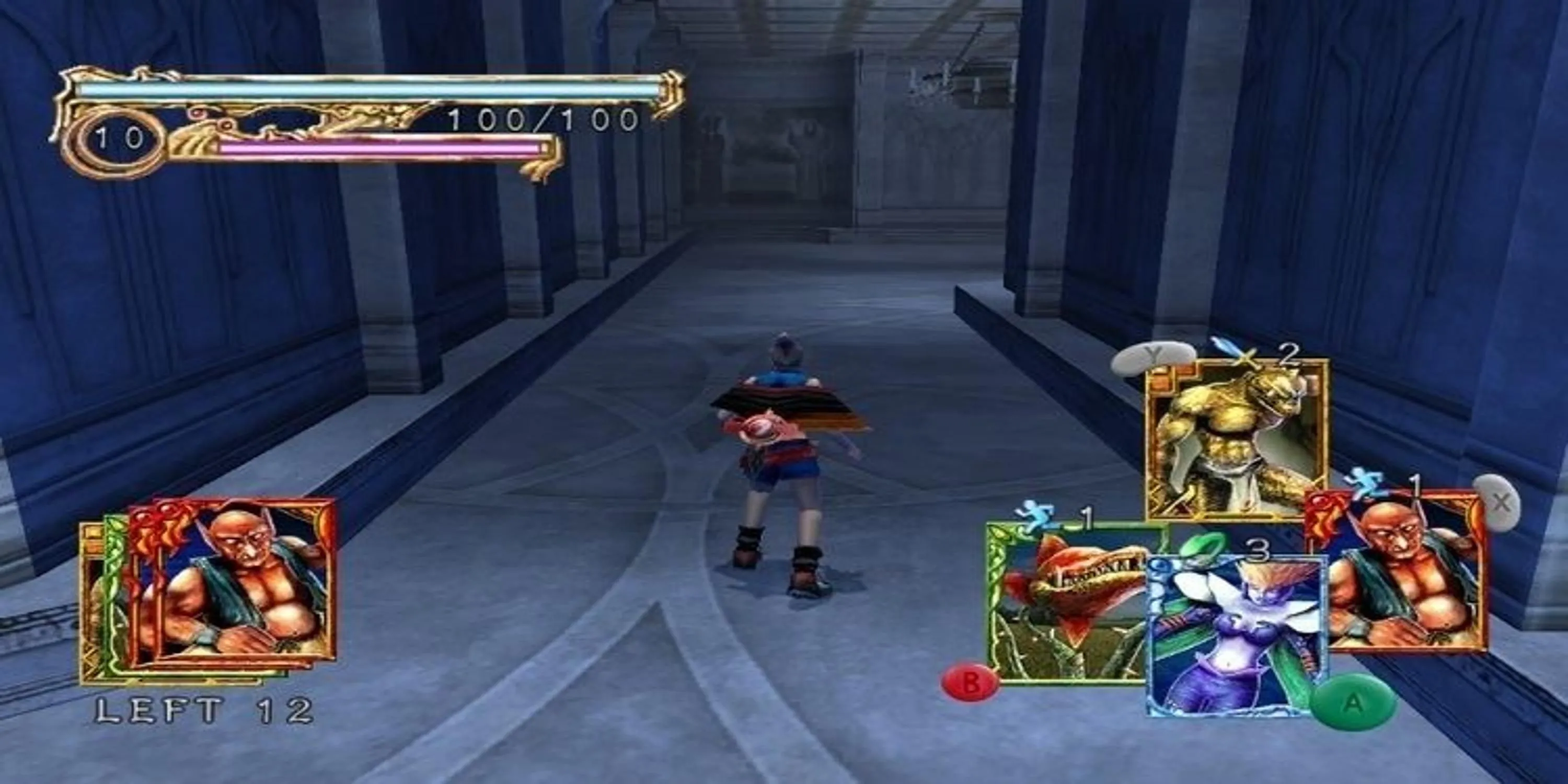 Nữ chiến binh Tara khám phá hành lang u tối trong Lost Kingdoms 2, tựa game nhập vai độc đáo trên GameCube.