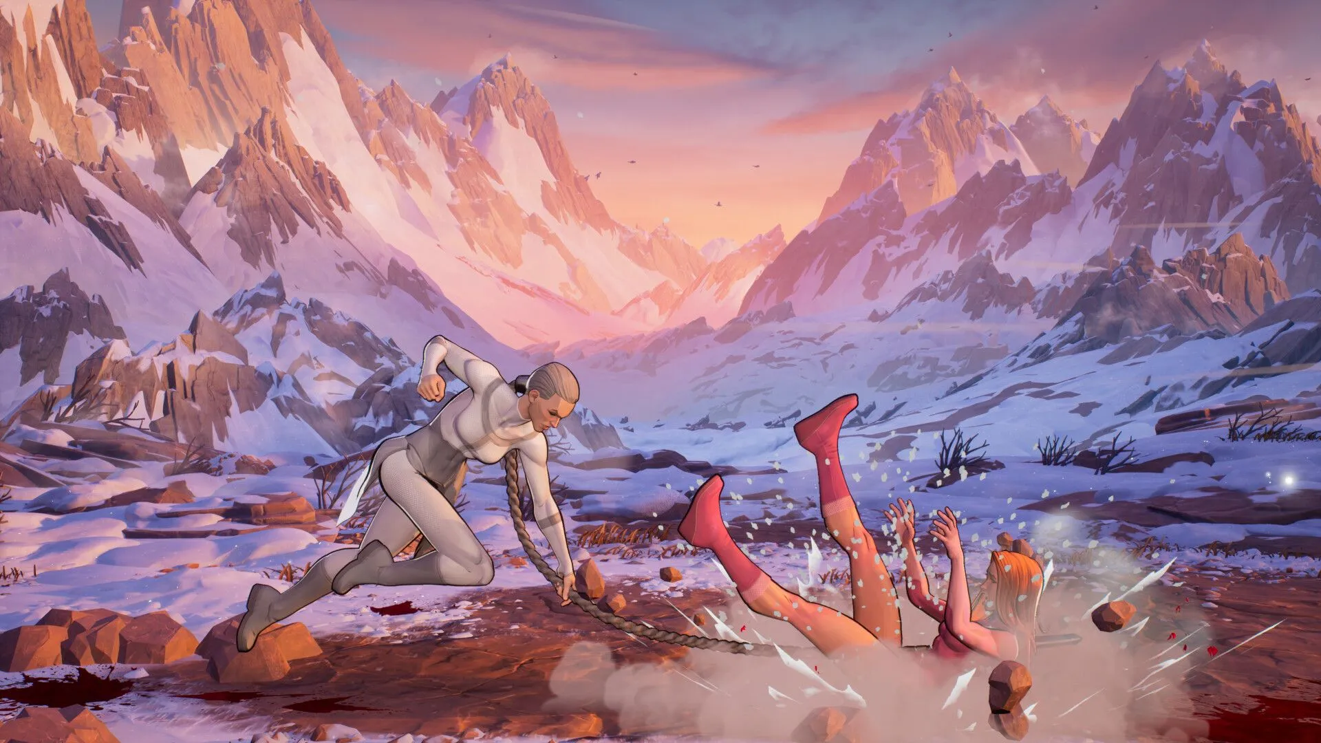 Rex Splode kích hoạt một vụ nổ mạnh mẽ, cho thấy kỹ năng đặc trưng của anh trong Invincible Vs.