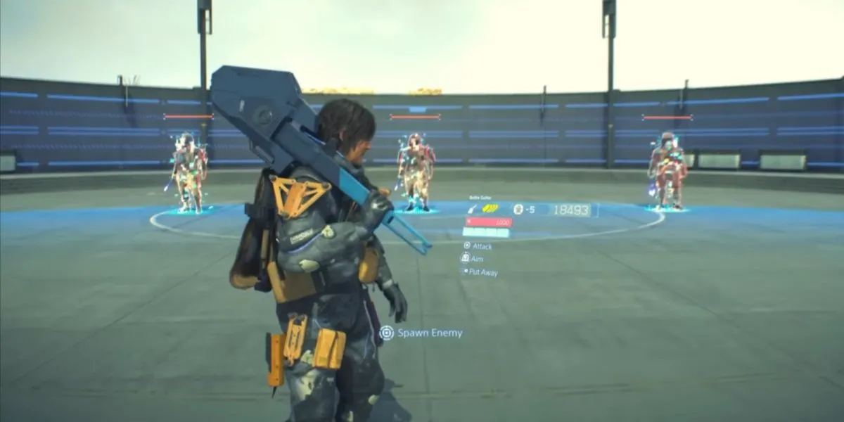 Sam Porter Bridges cầm Cây Đàn Chiến Đấu (Battle Guitar), vũ khí cận chiến đặc biệt trong Death Stranding 2 On The Beach