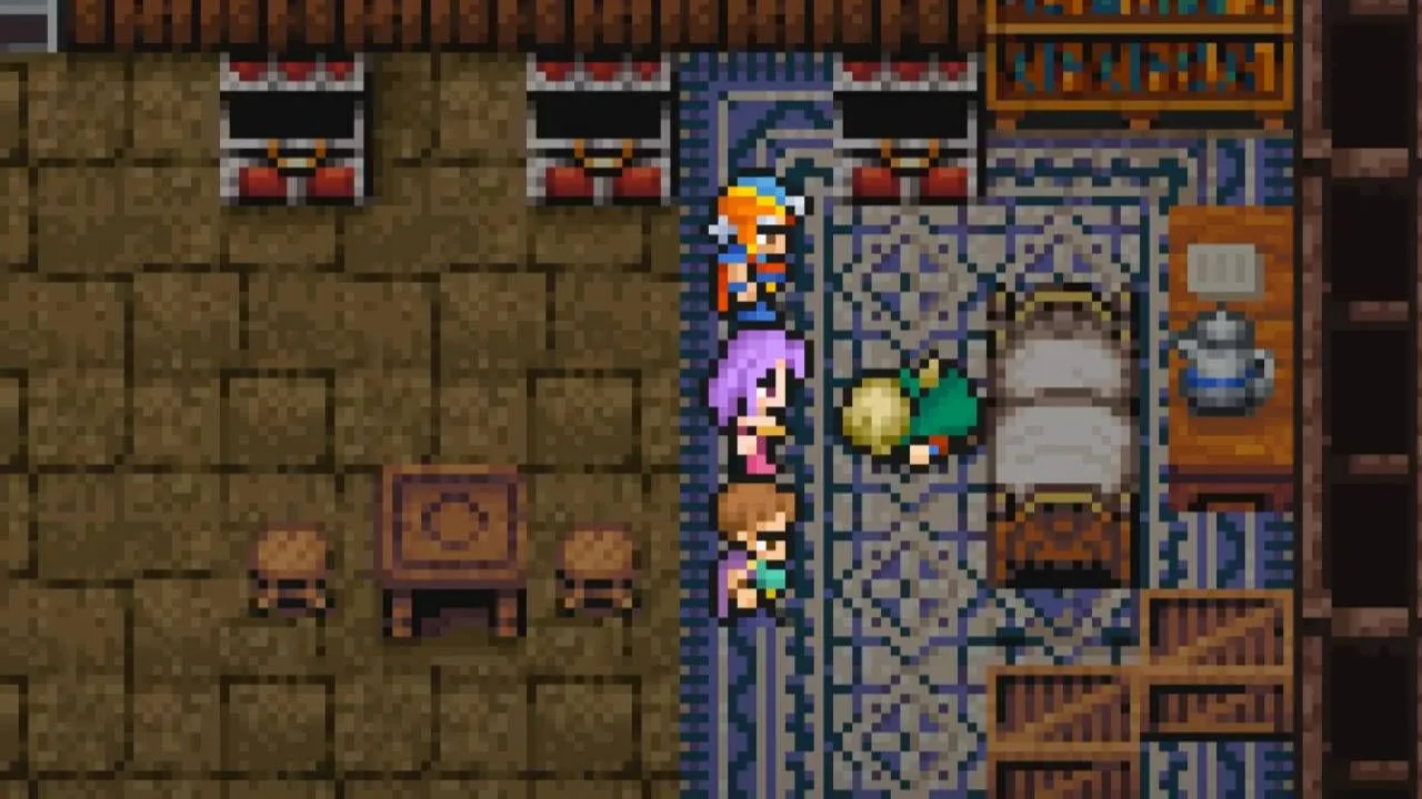 Scott chết gần giường trong Final Fantasy 2