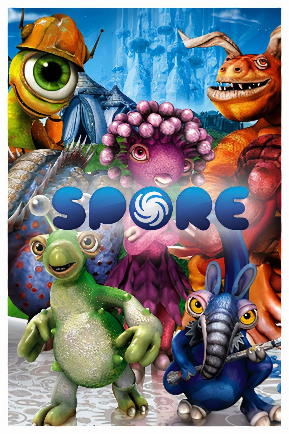So sánh concept đồ họa ban đầu (thực tế) và đồ họa cuối cùng (hoạt hình) của game Spore