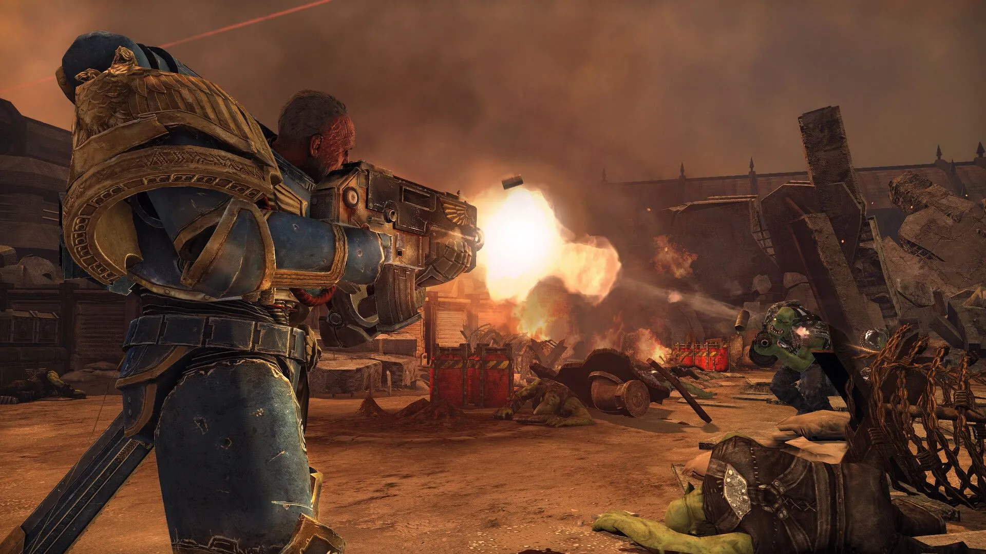 Space Marine Titus trong trận chiến khốc liệt