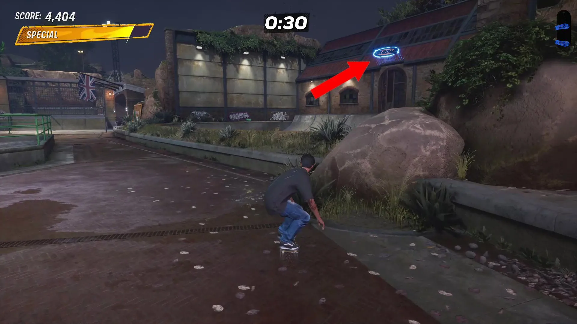 Stat Point thứ hai khu vực chuồng hươu cao cổ của Tony Hawk's Pro Skater 3 + 4 Zoo