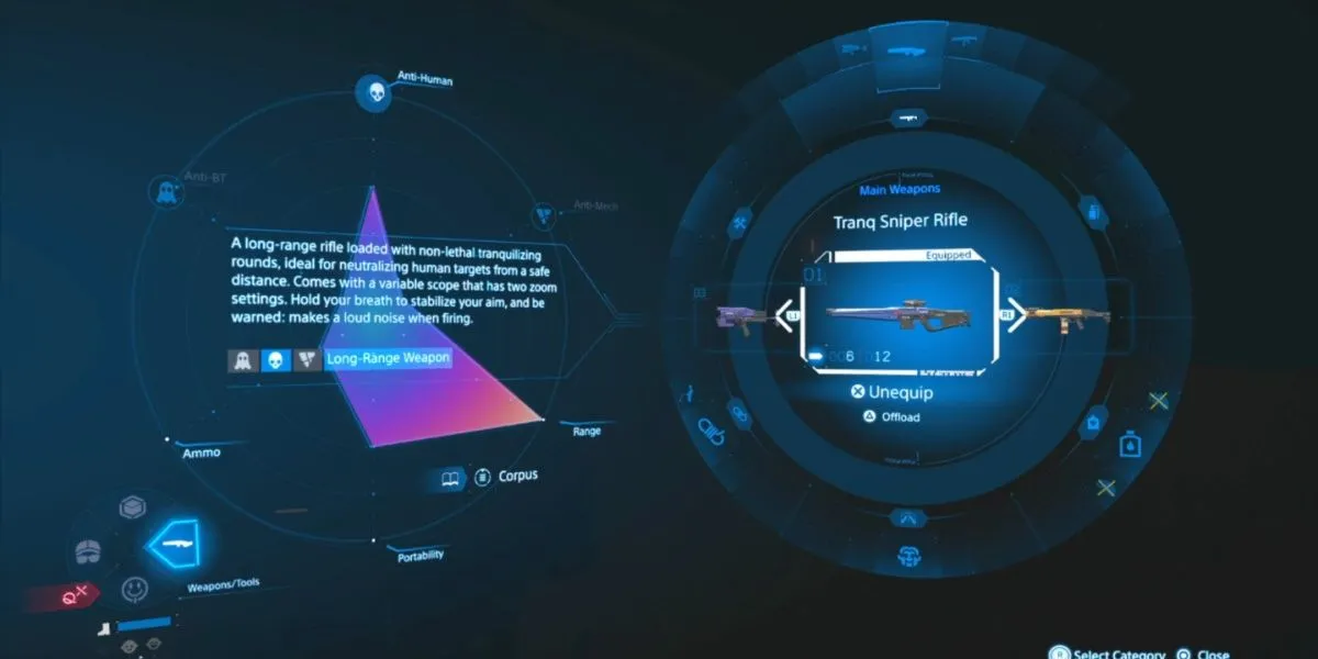 Súng bắn tỉa gây mê Tranq Sniper Rifle, vũ khí phi sát thương hiệu quả từ xa trong Death Stranding 2