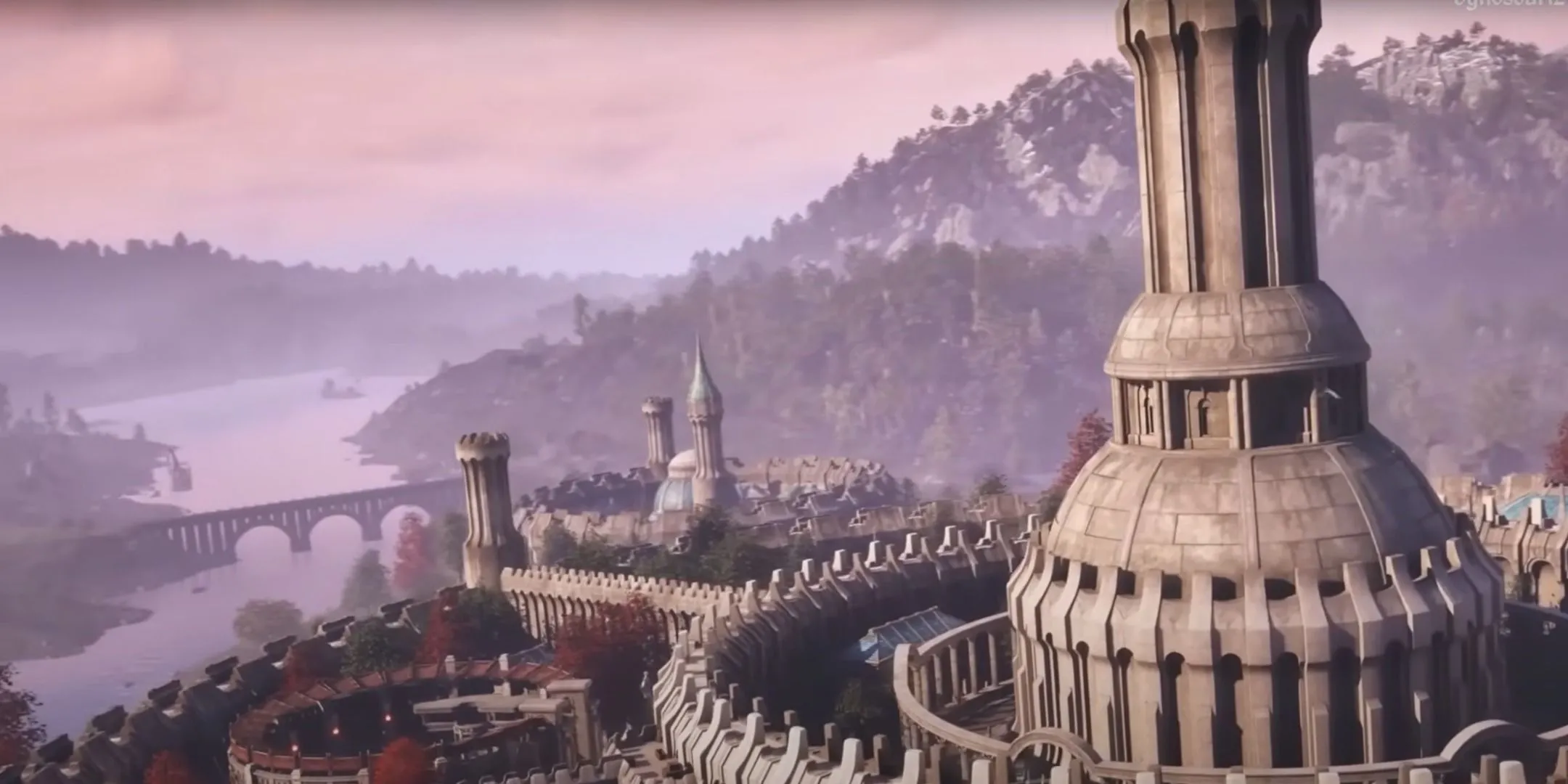 Thành phố Imperial City trong The Elder Scrolls IV: Oblivion với kiến trúc hùng vĩ
