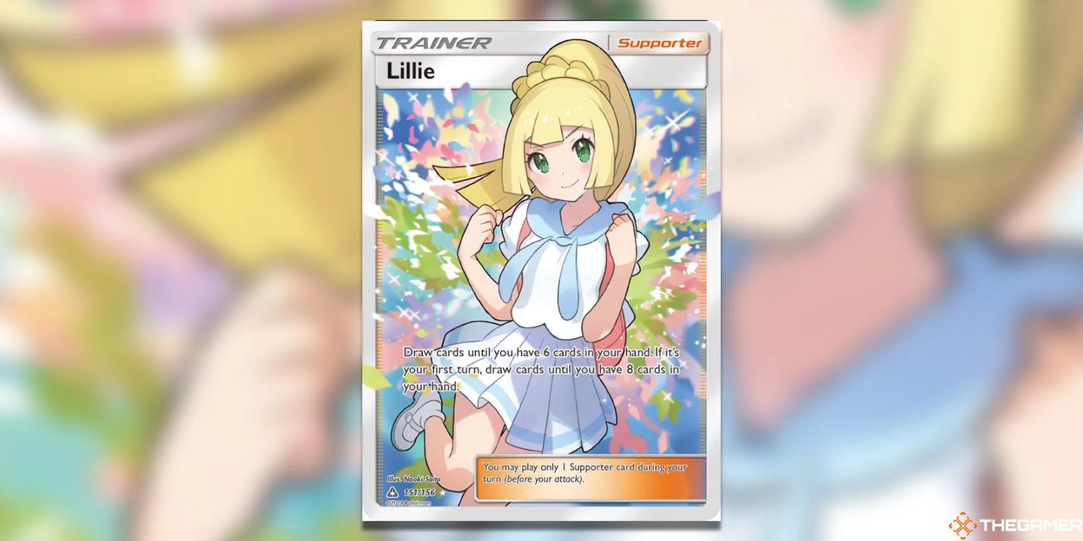 Thẻ bài Pokemon TCG Lillie Full Art từ Ultra Prism, một trong những thẻ Trainer đắt giá nhất.